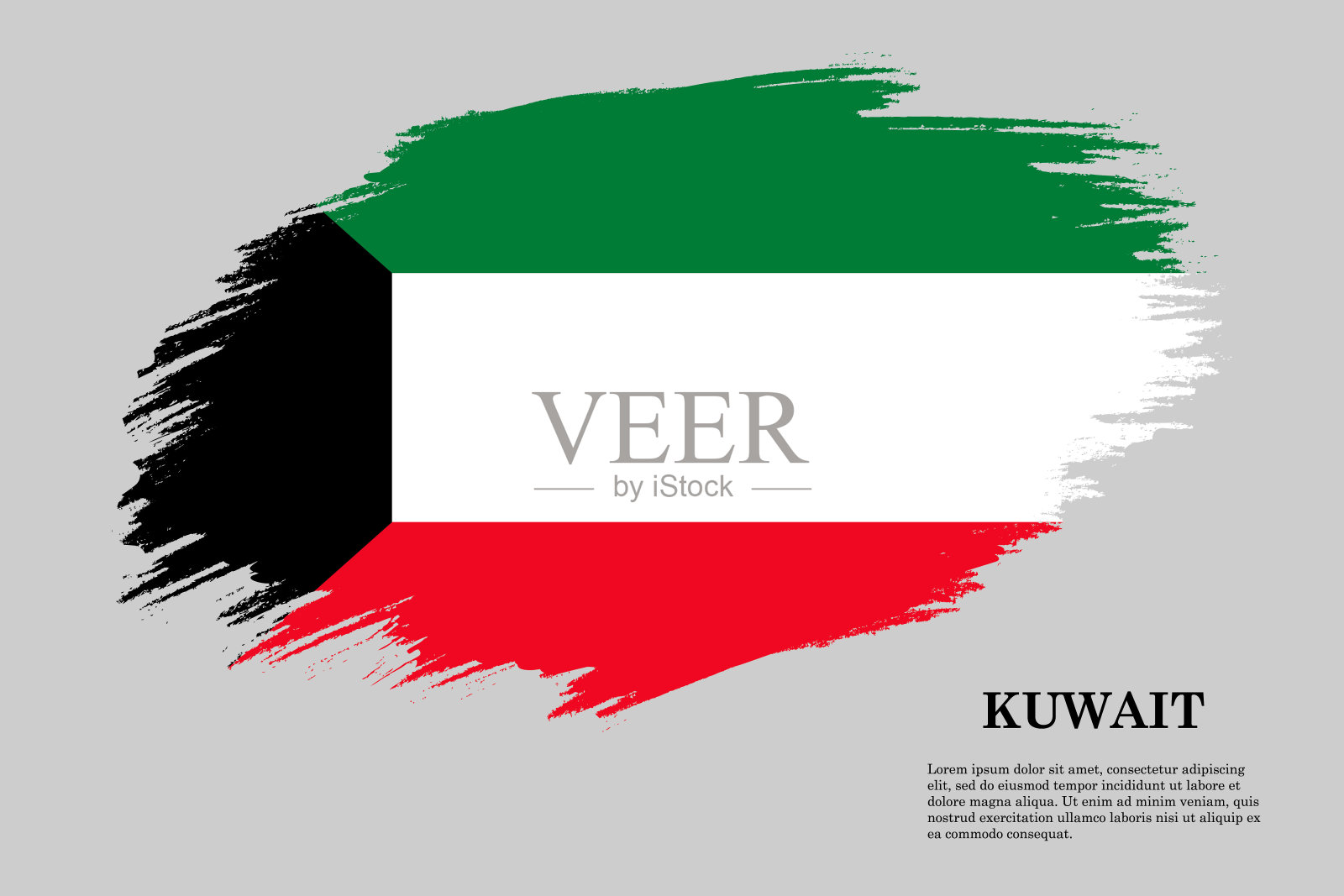 画笔描边旗插画图片素材