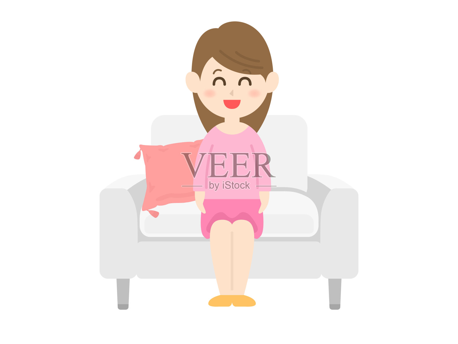 沙发插画图片素材