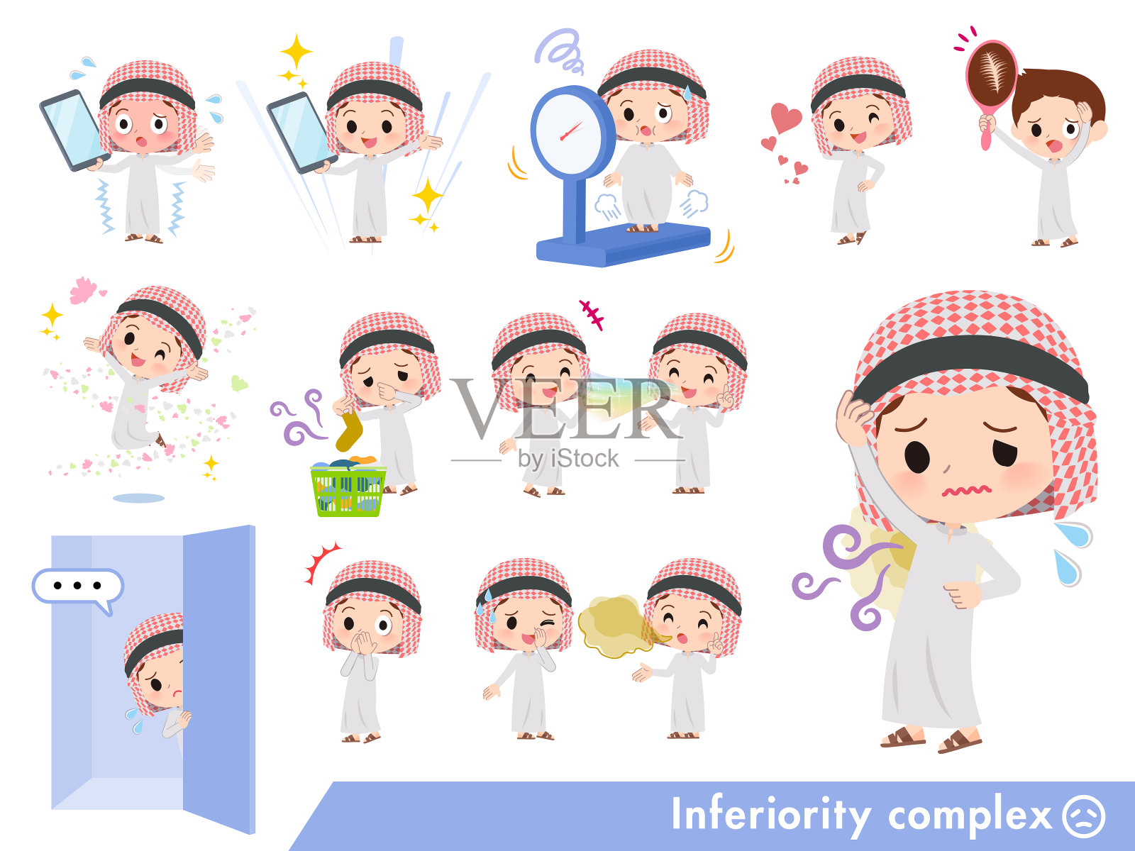 阿拉伯boy_complex插画图片素材