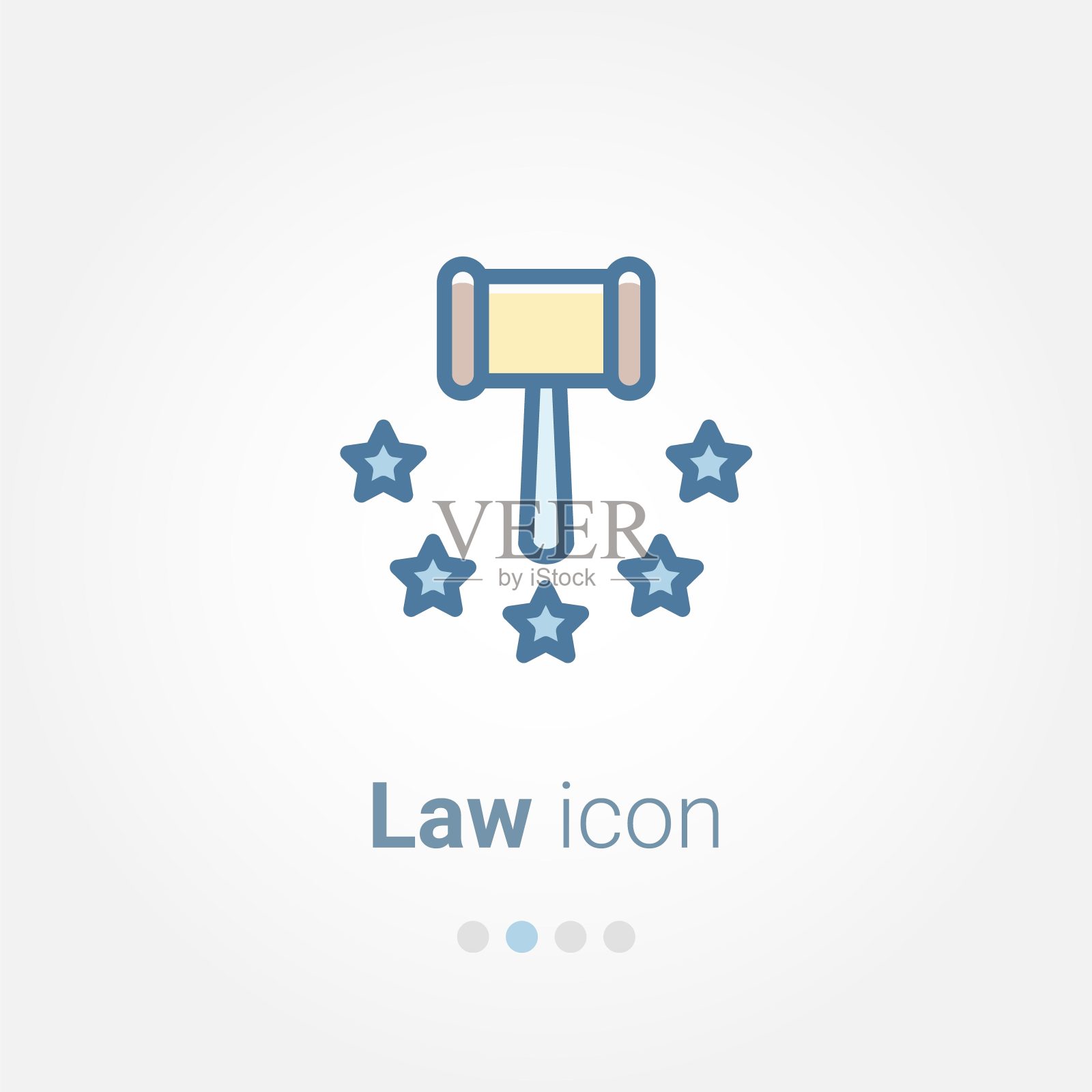 带轮廓颜色的法律矢量图标图标素材