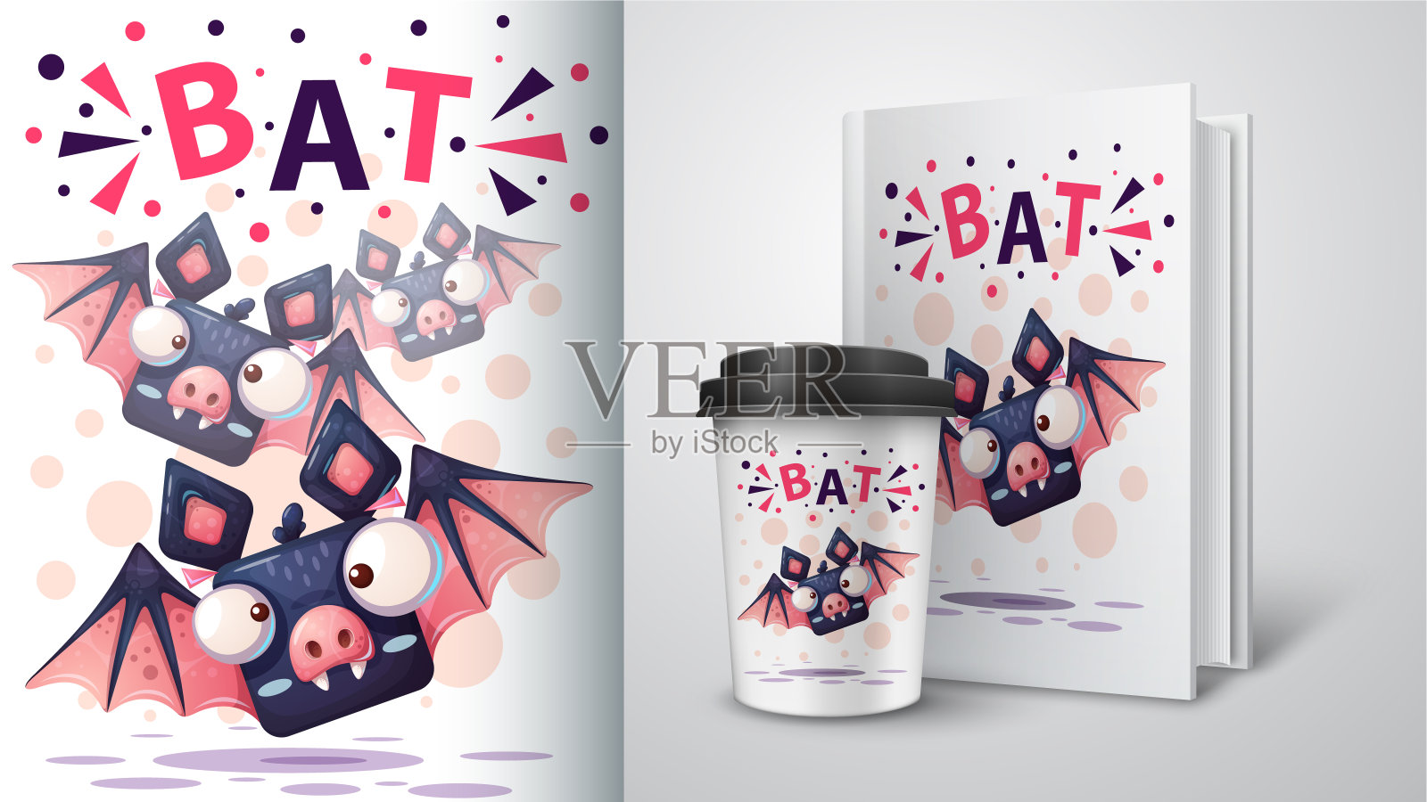 卡通蝙蝠-你的想法的模型设计模板素材