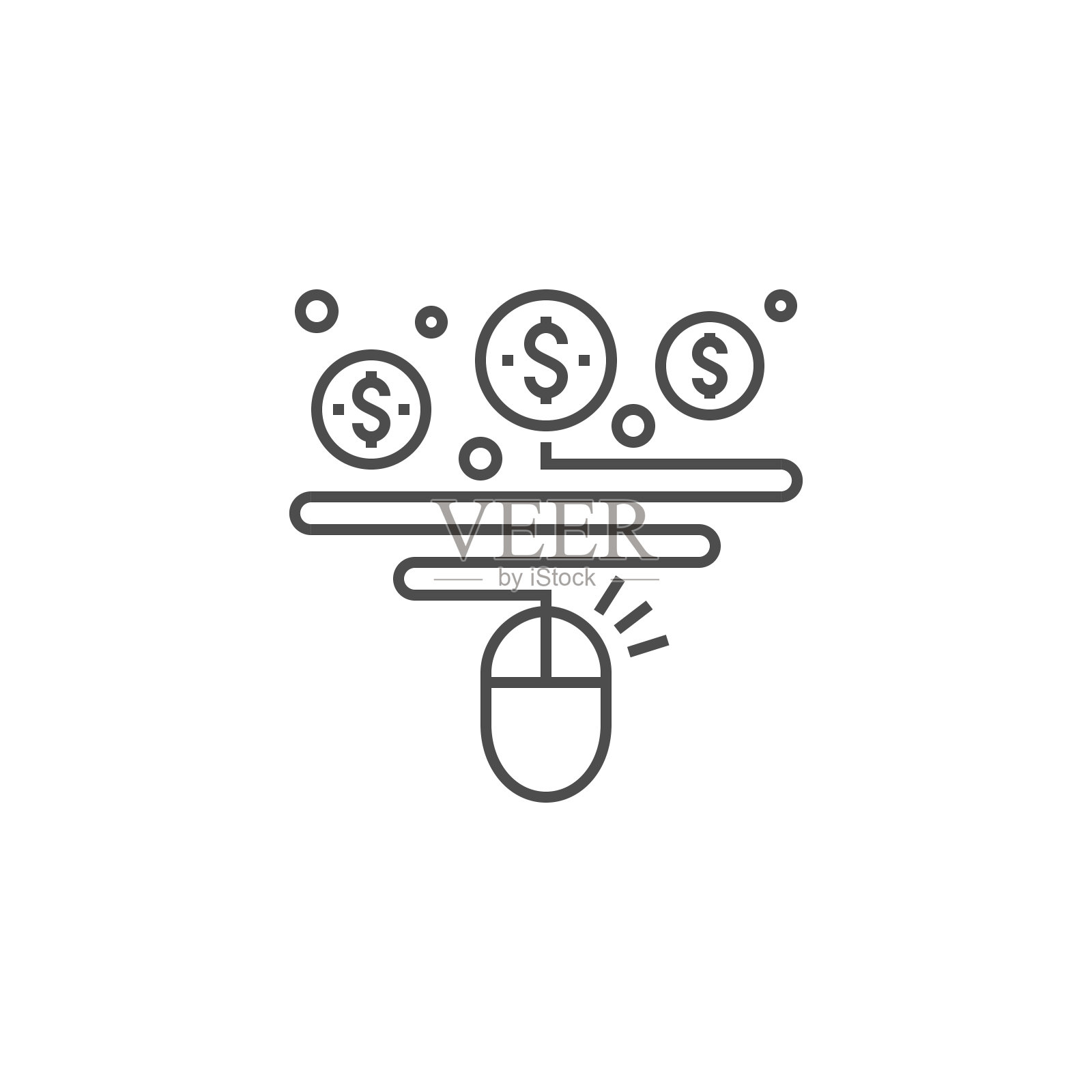 按点击支付线路图标插画图片素材