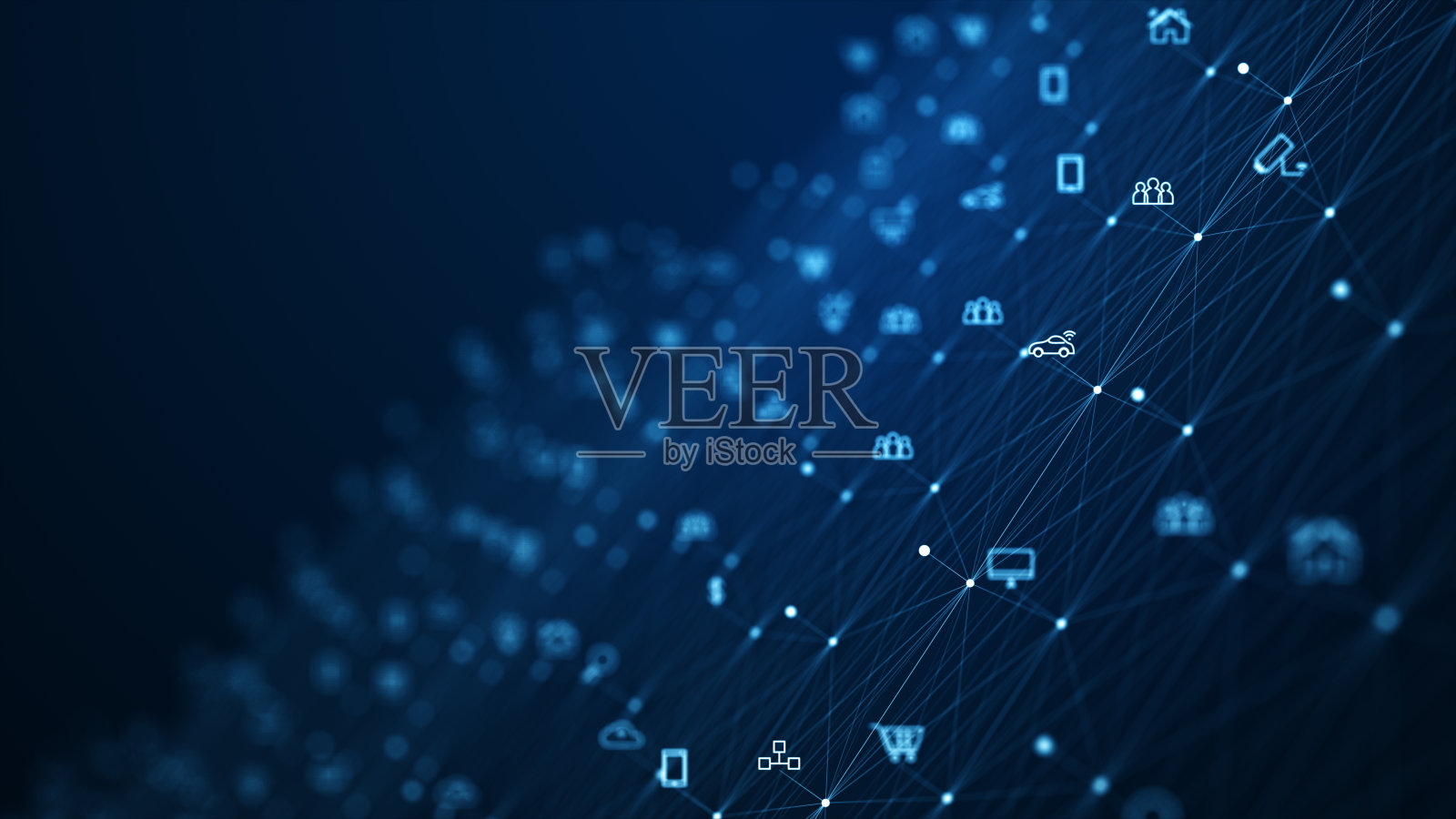 全球网络的概念。物联网(物联网)。照片摄影图片