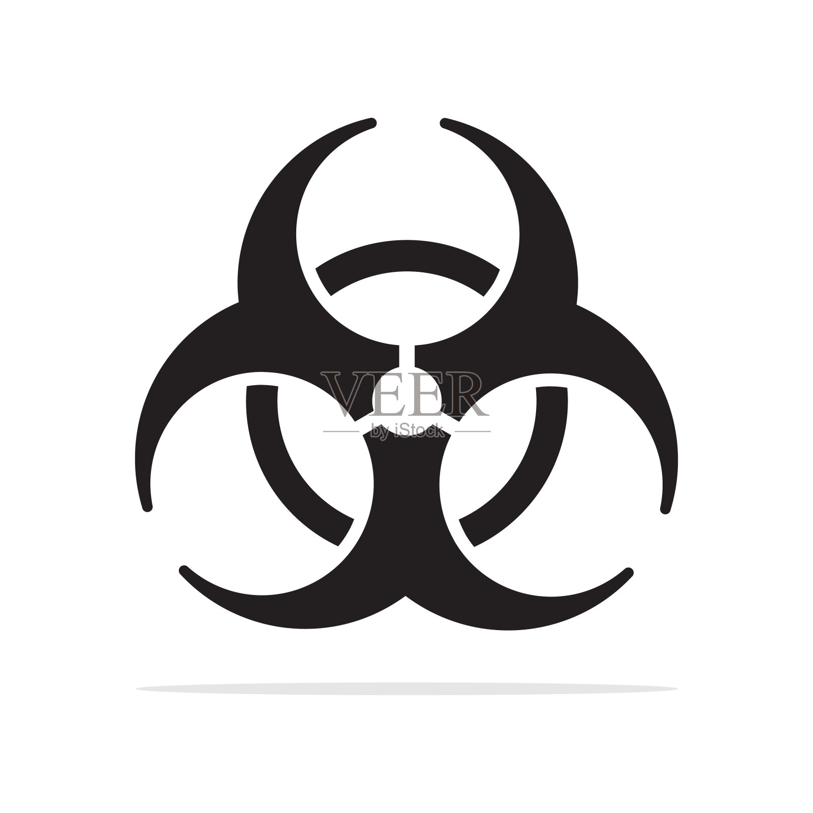 放射性图标。矢量概念插图设计。插画图片素材