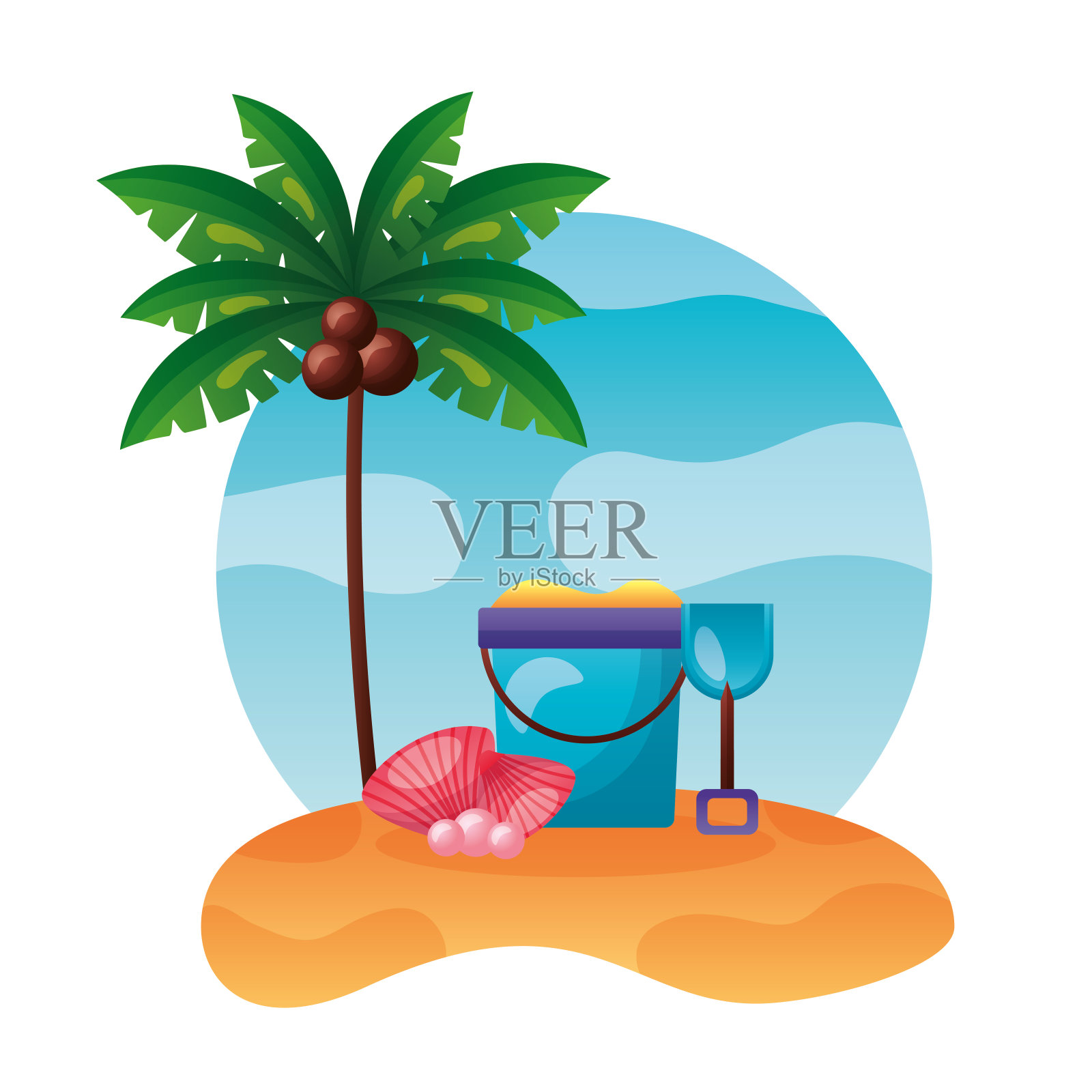 夏天的节日插画图片素材