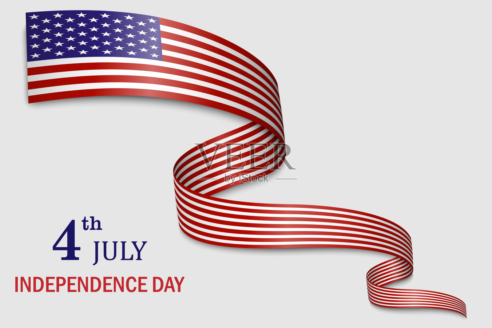 挥舞着美利坚合众国的旗帜插画图片素材