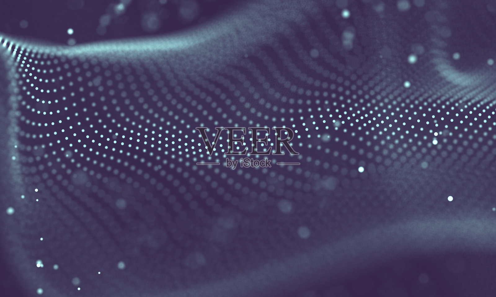 数据技术抽象未来插画。低聚形状与连接的点和线在黑暗的背景。3 d渲染。大数据可视化。插画图片素材