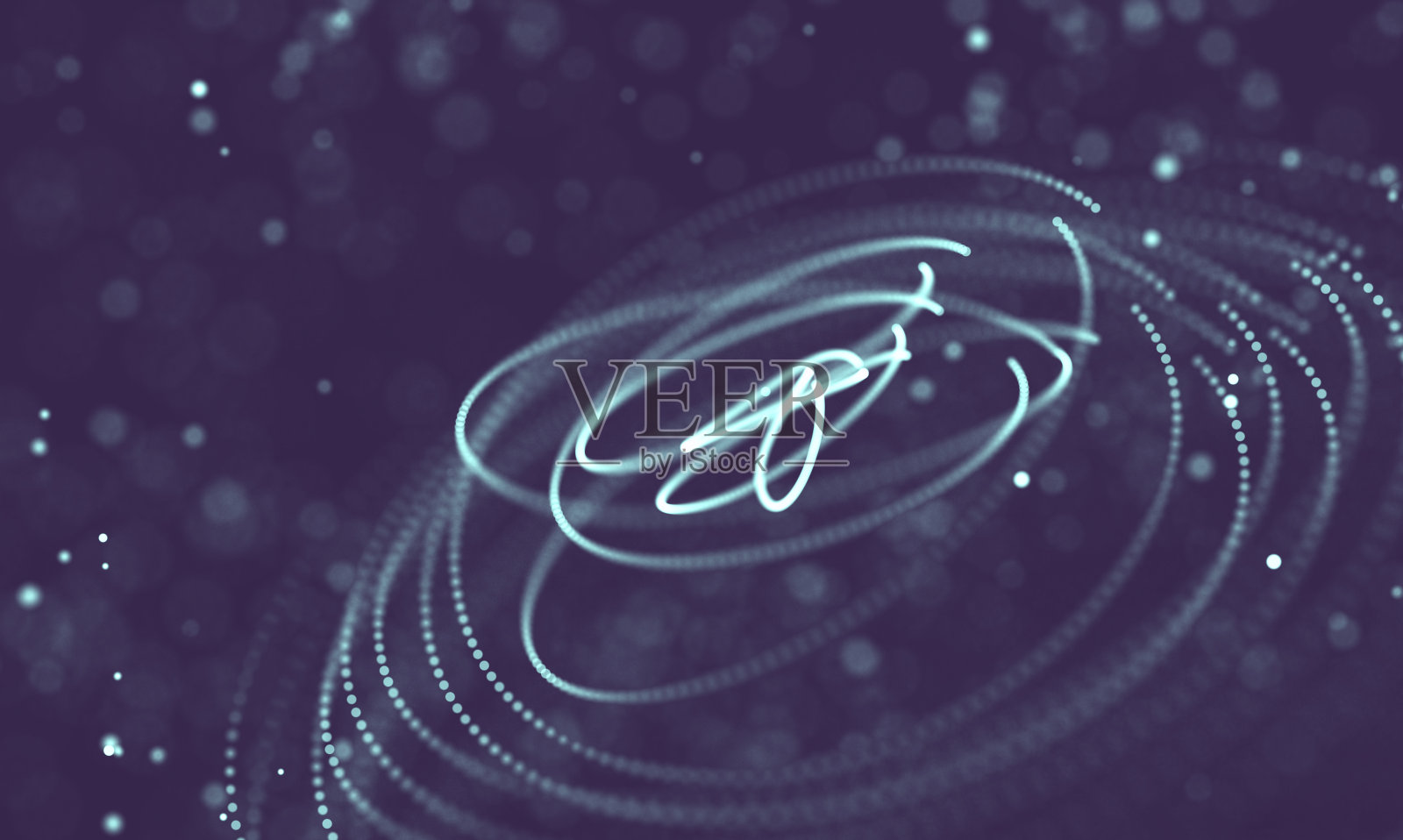 数据技术抽象未来插画。低聚形状与连接的点和线在黑暗的背景。3 d渲染。大数据可视化。插画图片素材