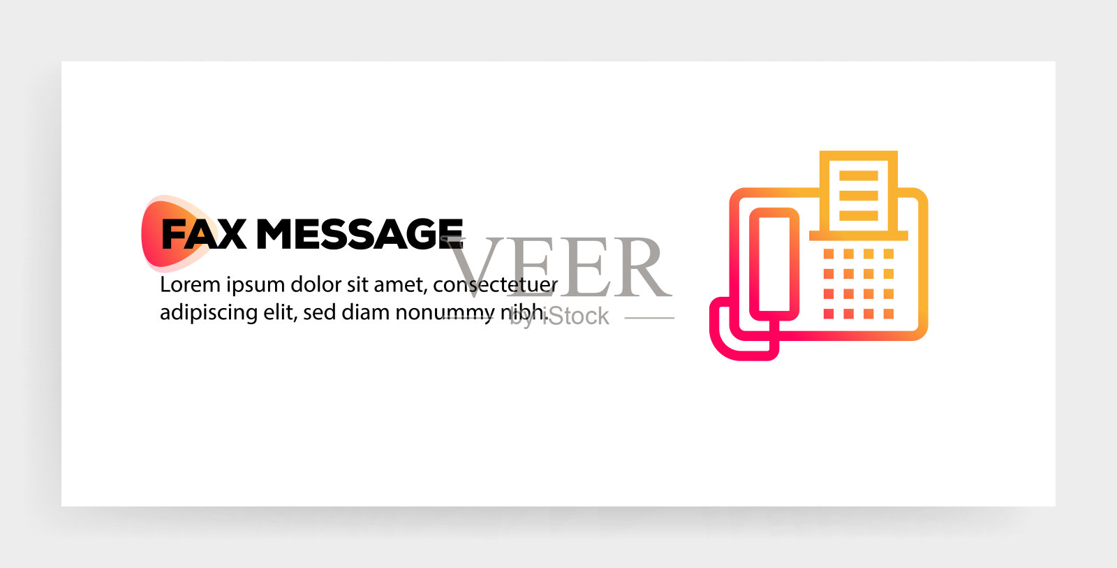 传真讯息图标概念插画图片素材