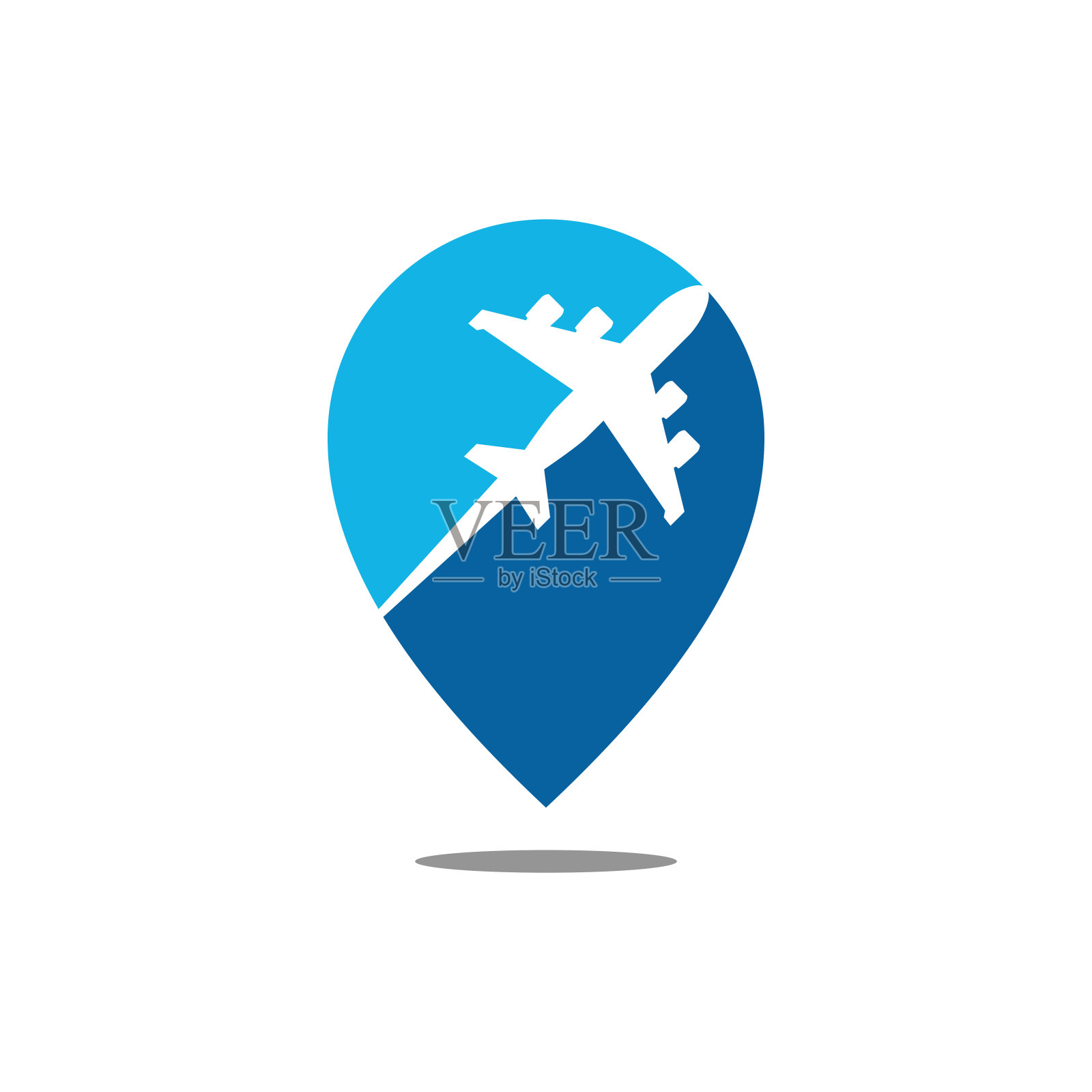 现代飞机旅行货物货运图标插画图片素材