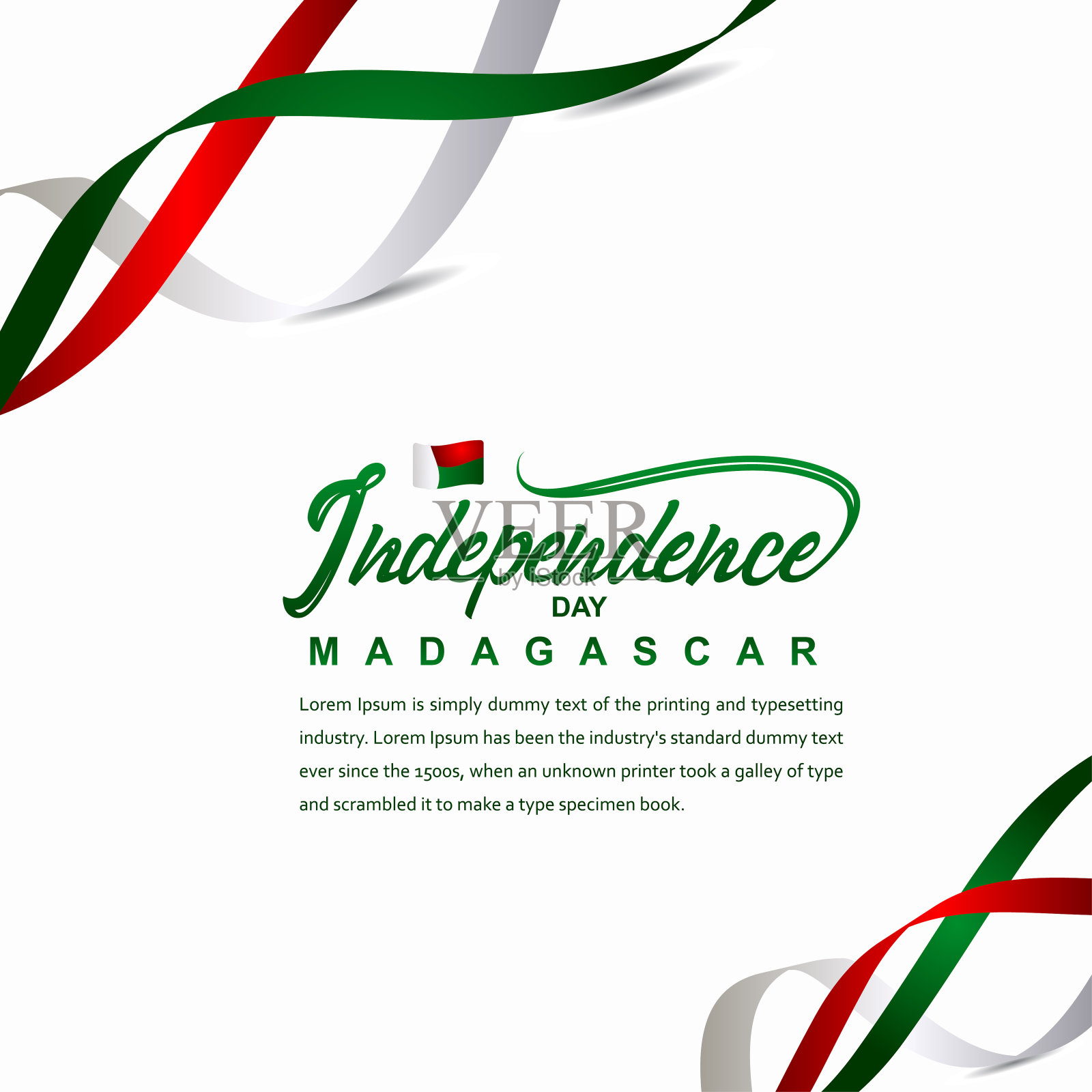 马达加斯加独立日庆祝创意设计插图矢量模板插画图片素材