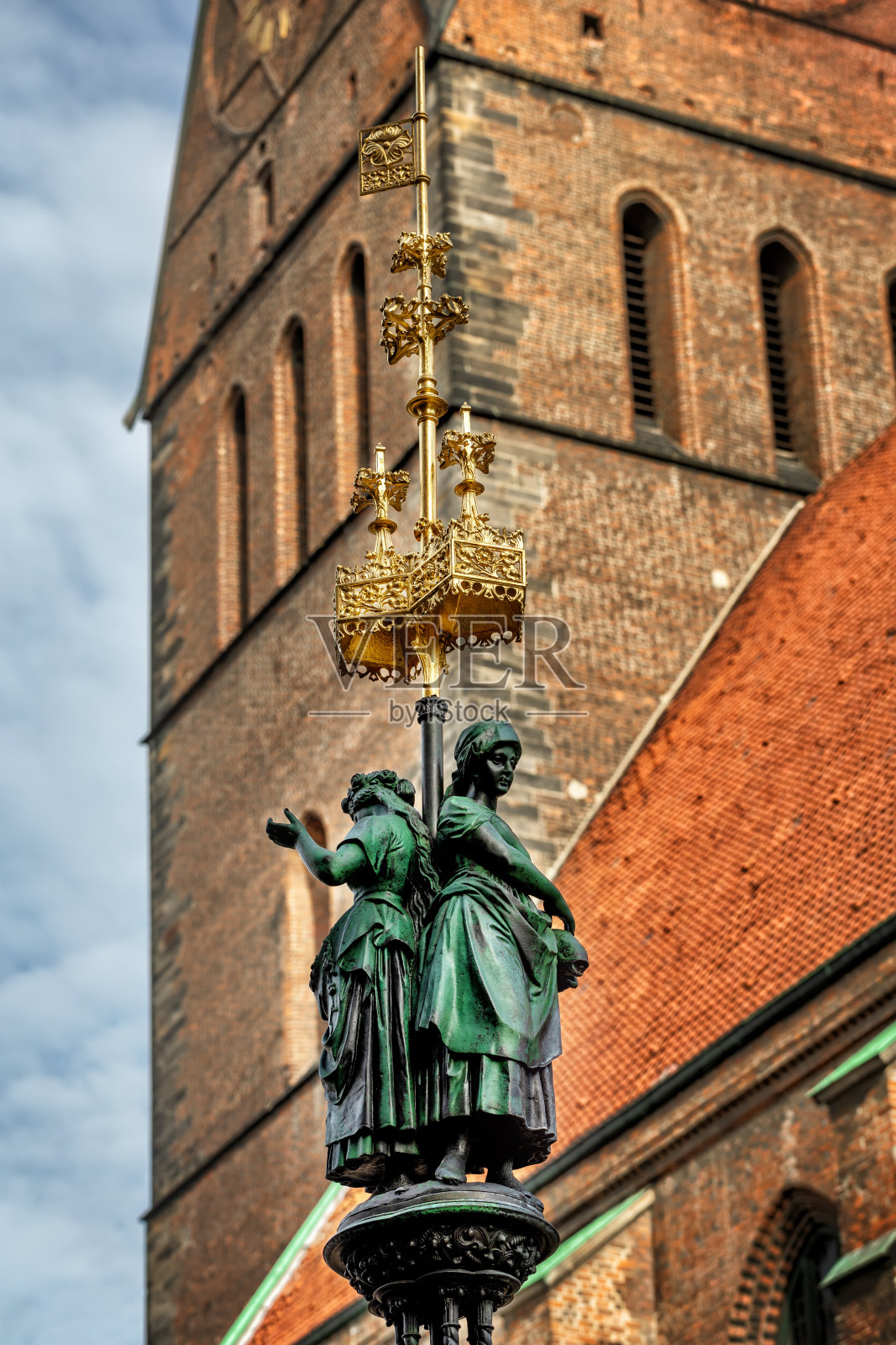 汉诺威市场广场上的教堂照片摄影图片