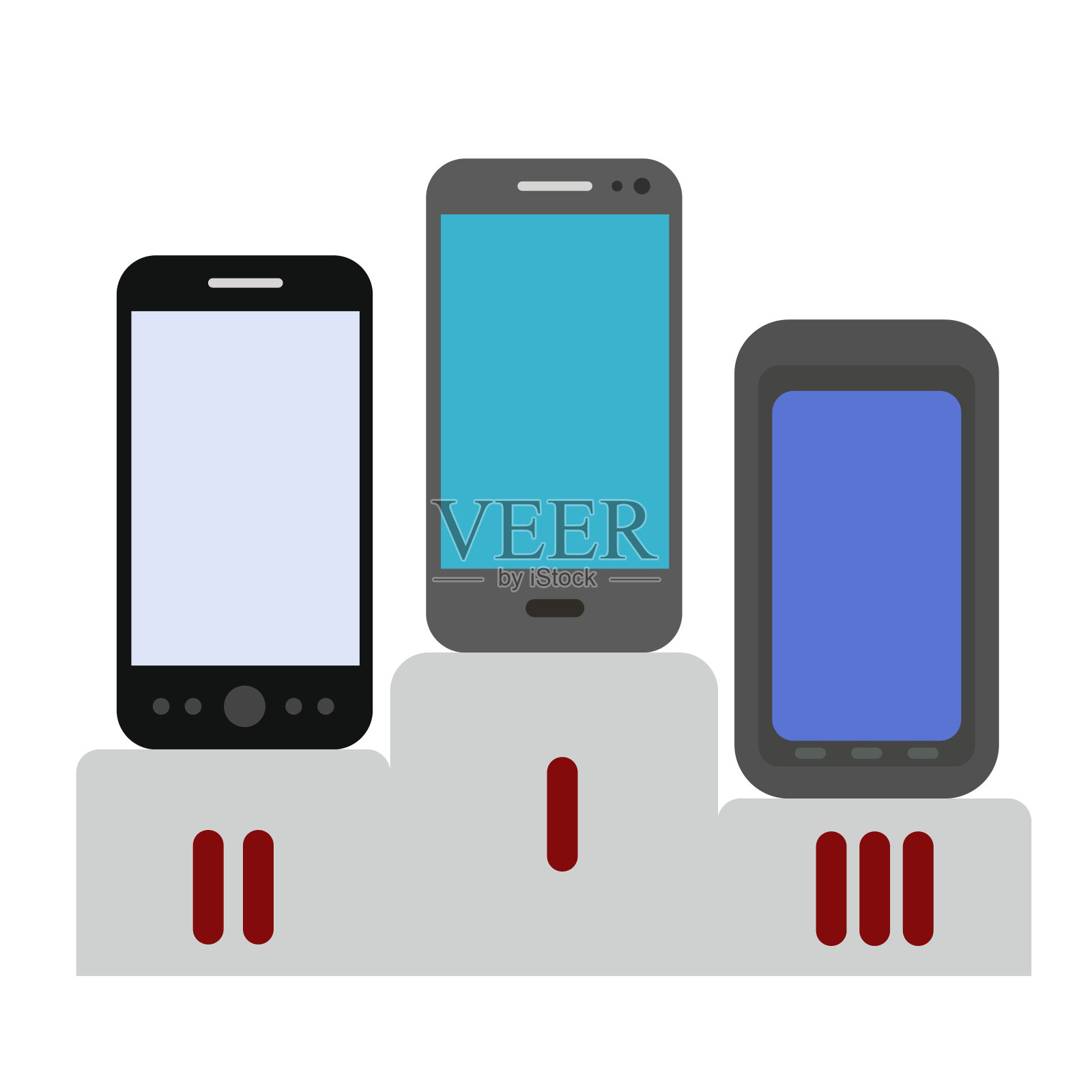 白色背景上的电话插画图片素材