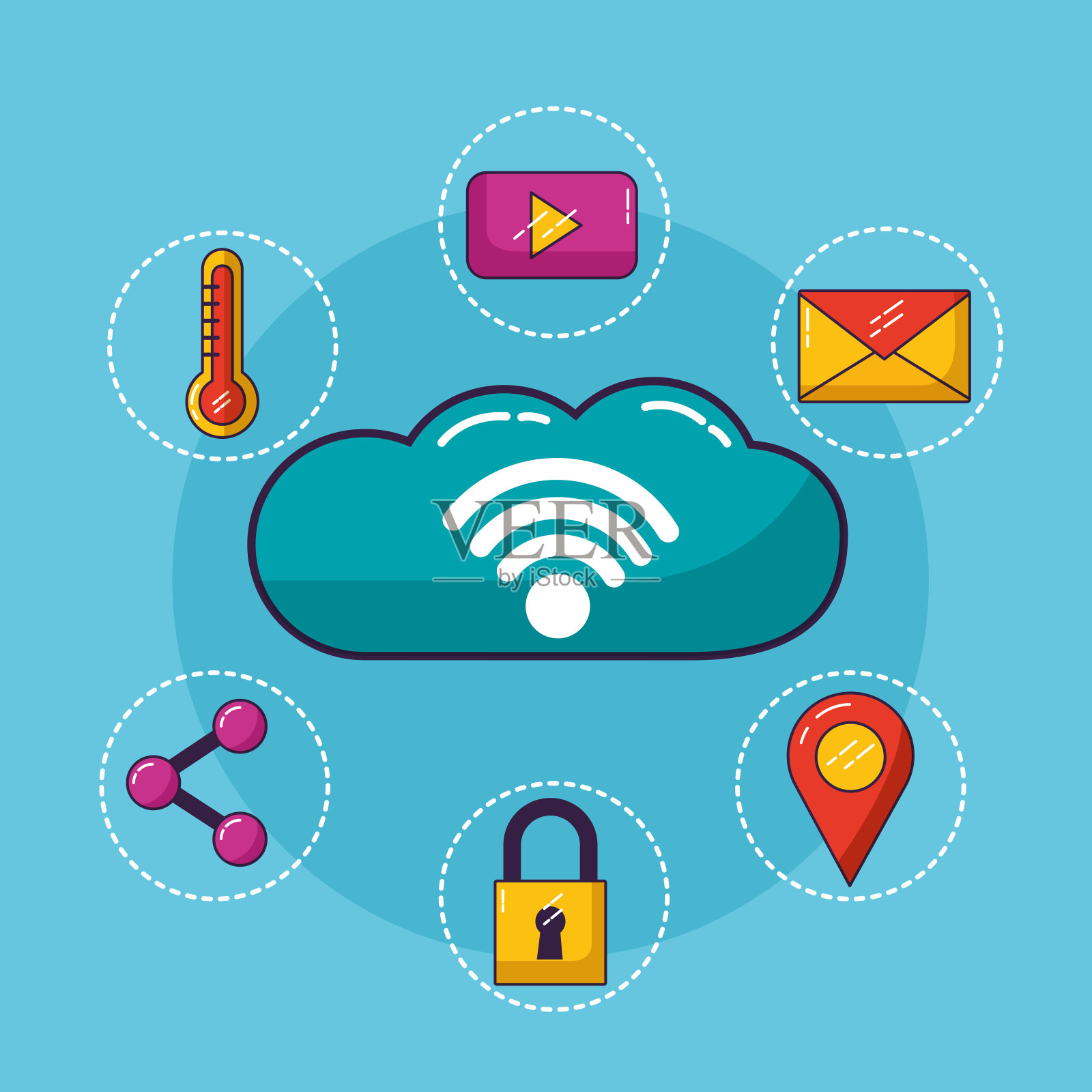 免费无线网络连接图标素材