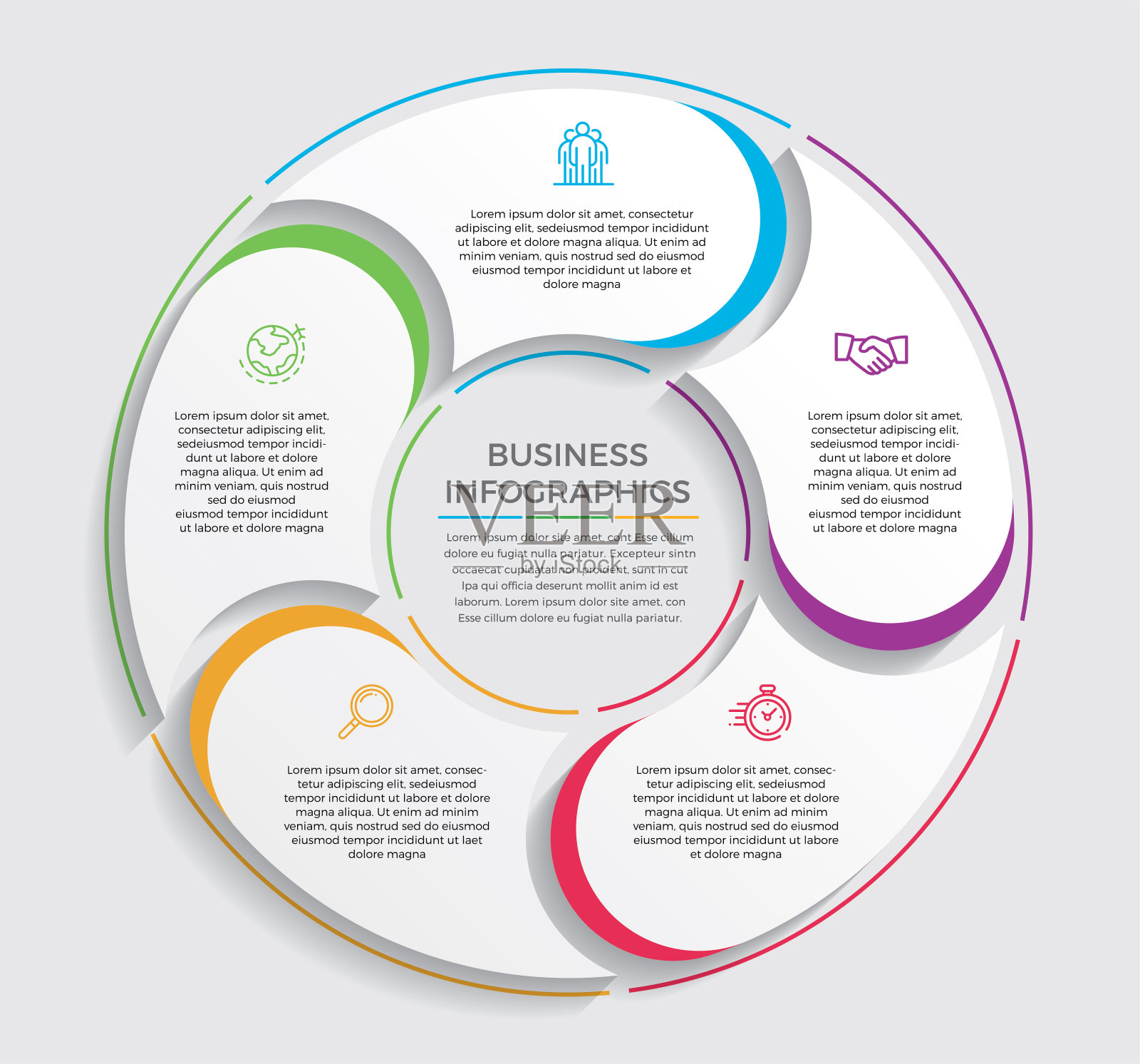 创意和极简的信息图设计插画图片素材