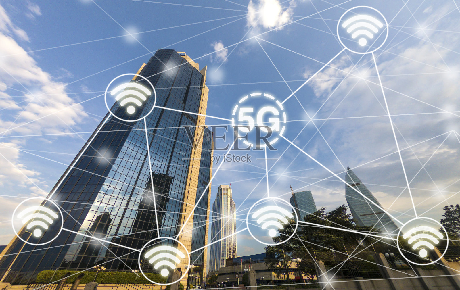 5G wifi技术数字概念照片摄影图片