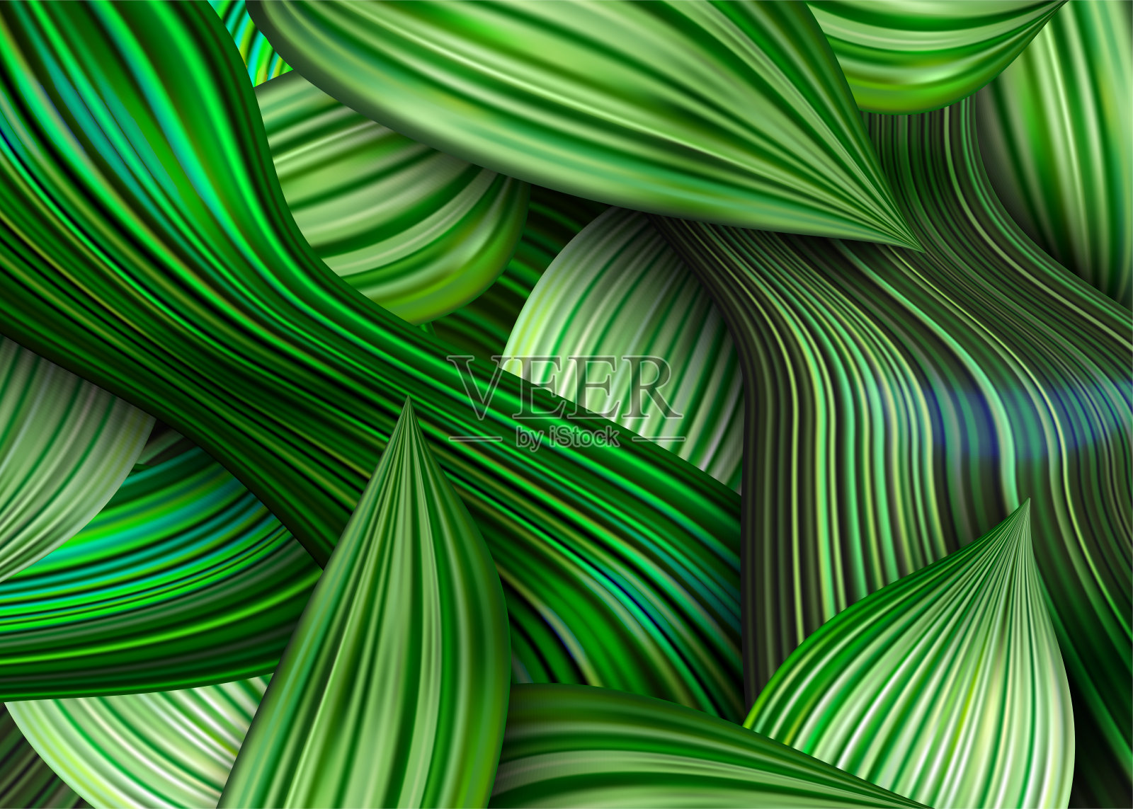 矢量新鲜的绿叶抽象背景插画图片素材