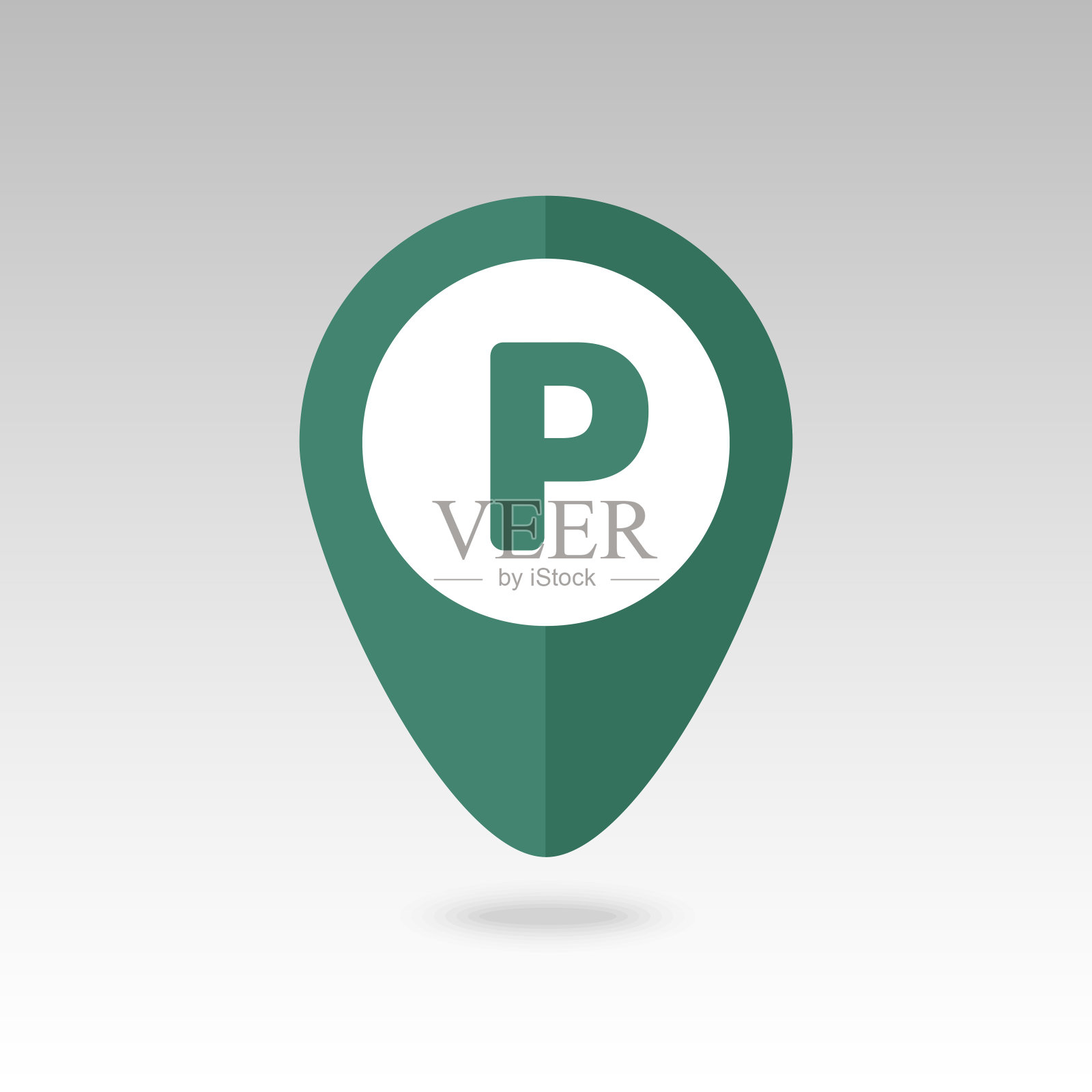 停车针地图图标。地图指针。地图标记插画图片素材