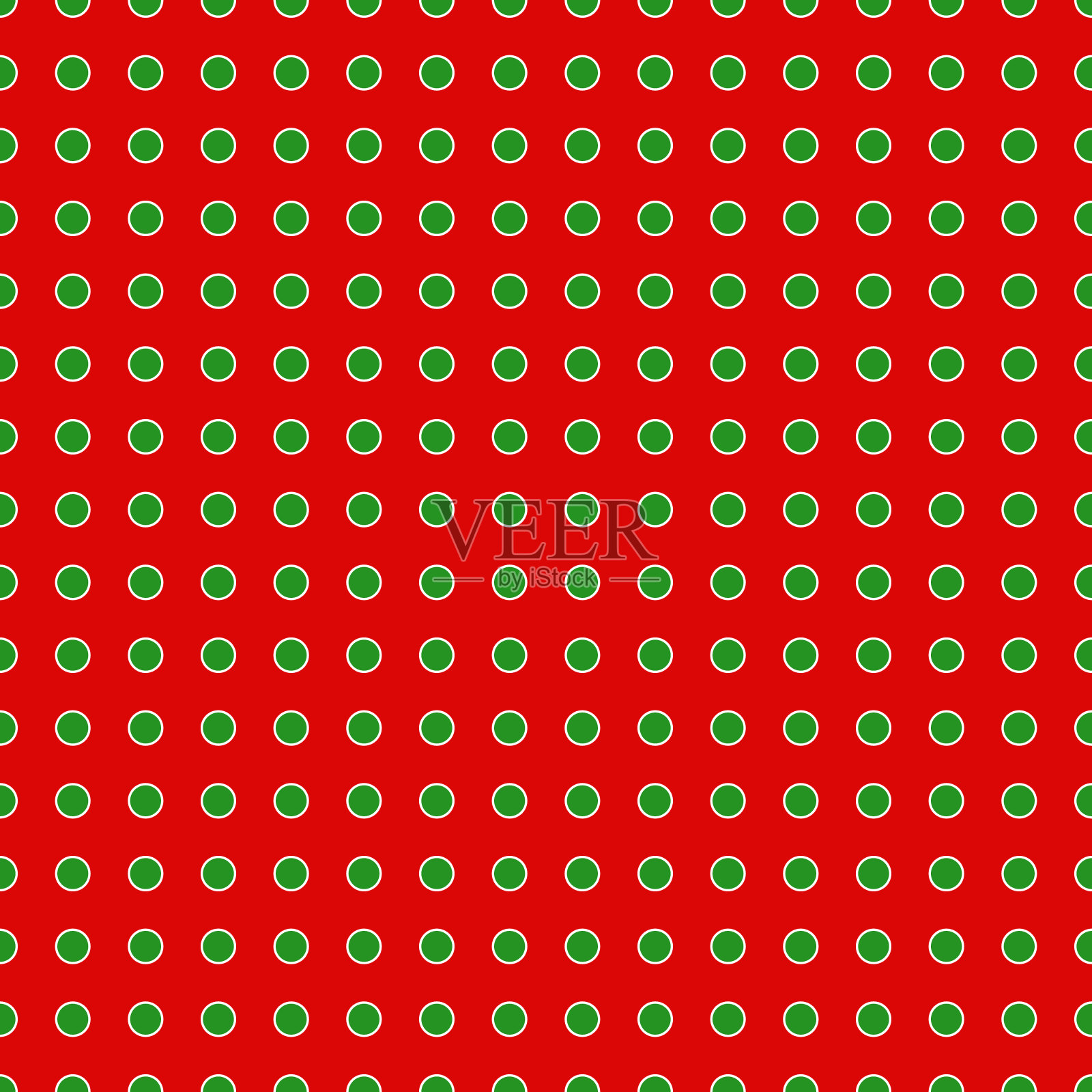 无缝矢量波点红绿图案。简单的圣诞包装设计,壁纸,织物,纺织品。插画图片素材