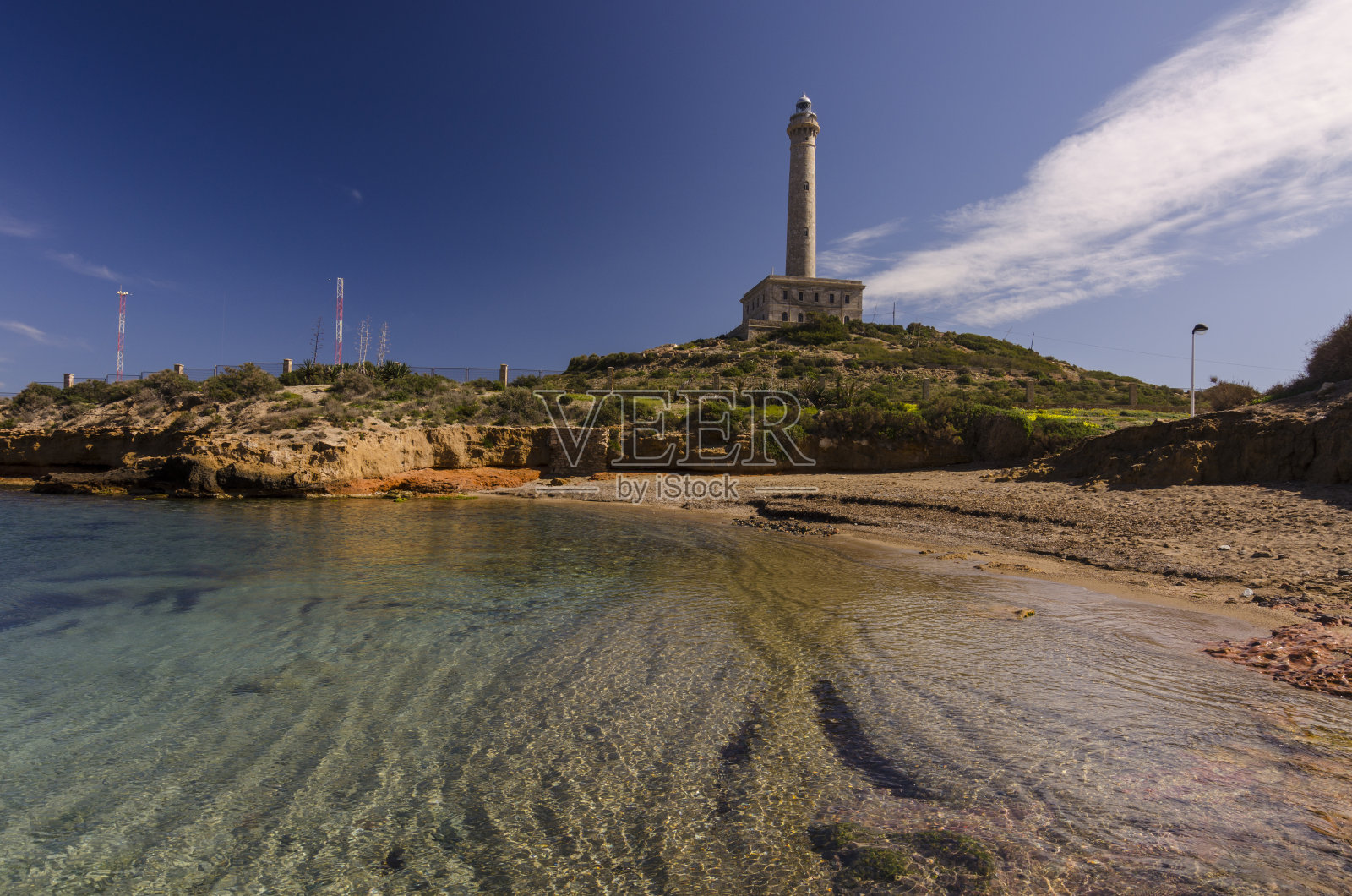 法罗·德·卡波·德·帕洛斯,位于西班牙卡塔赫纳(穆尔西亚)的一个小半岛上照片摄影图片