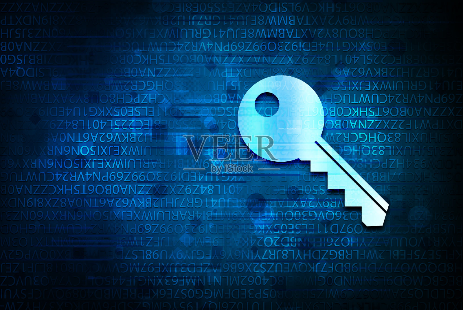 关键图标抽象蓝色背景插图设计插画图片素材