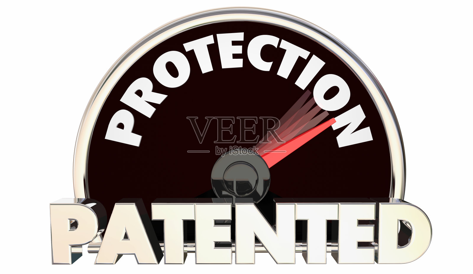 专利法律保护速度计3d插图照片摄影图片