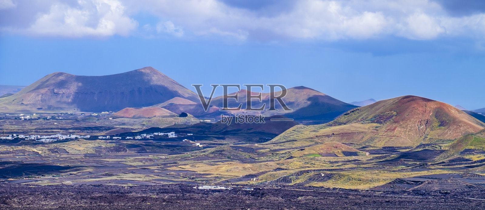 加那利群岛兰萨罗特岛:洛斯火山自然公园照片摄影图片