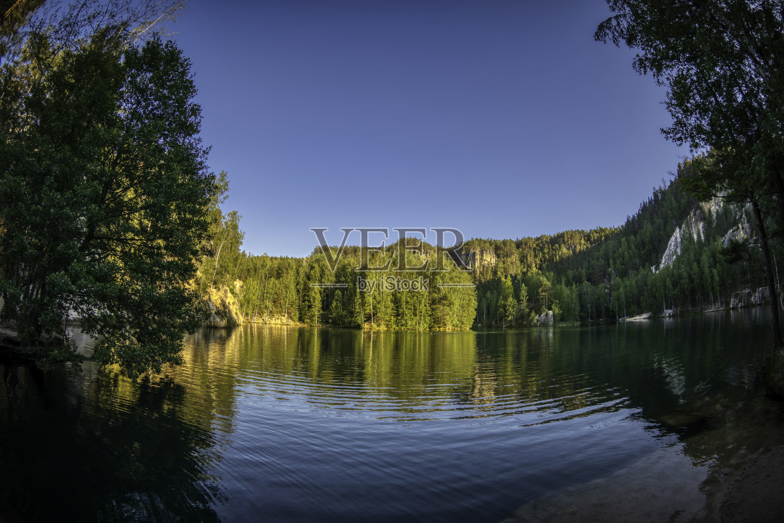美丽的山湖照片摄影图片