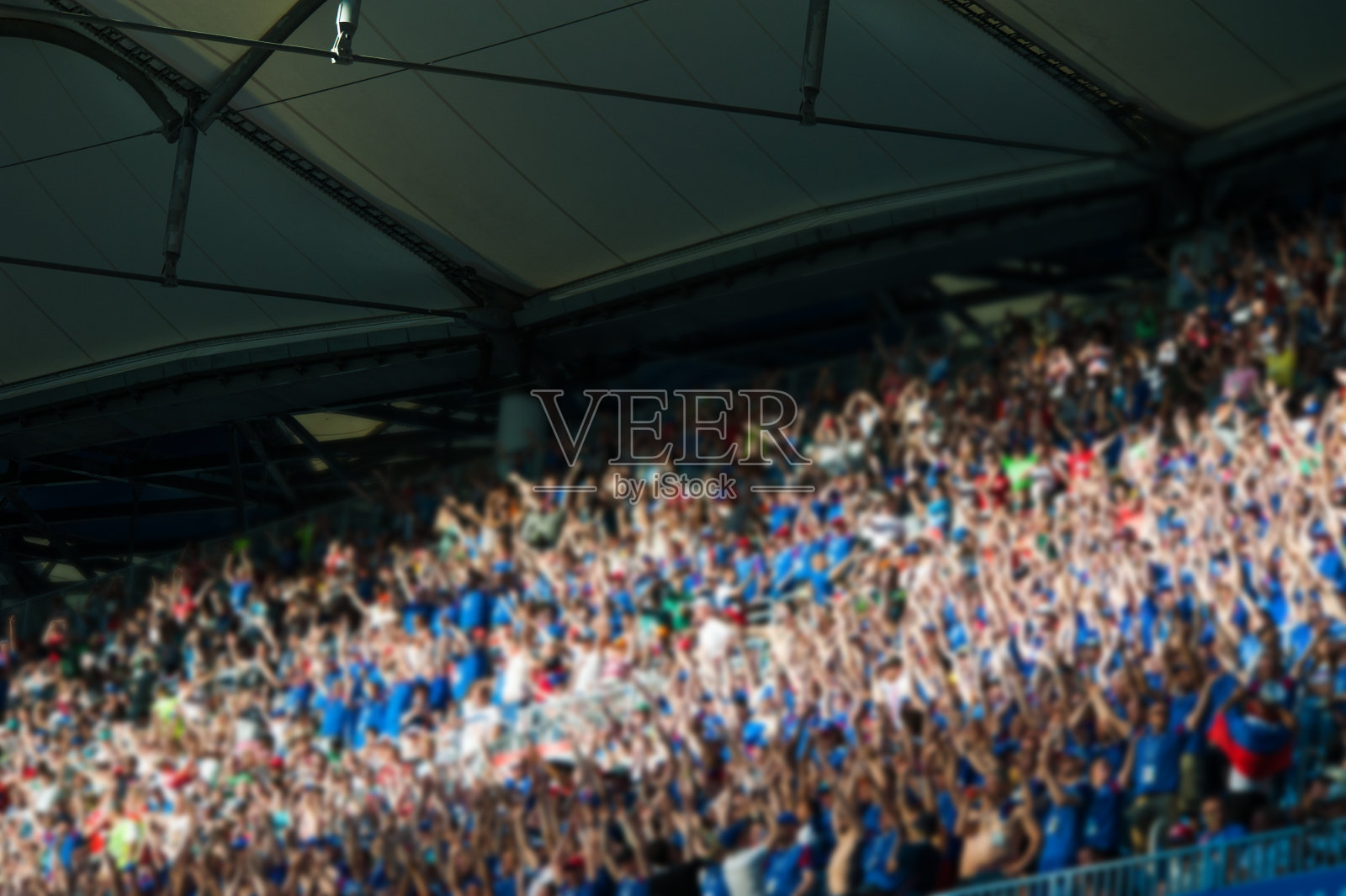 体育场里模糊不清的观众照片摄影图片