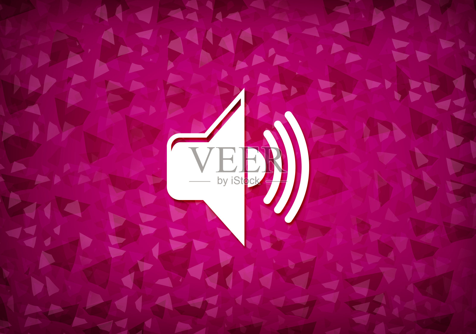 音量图标粉色背景插画图片素材