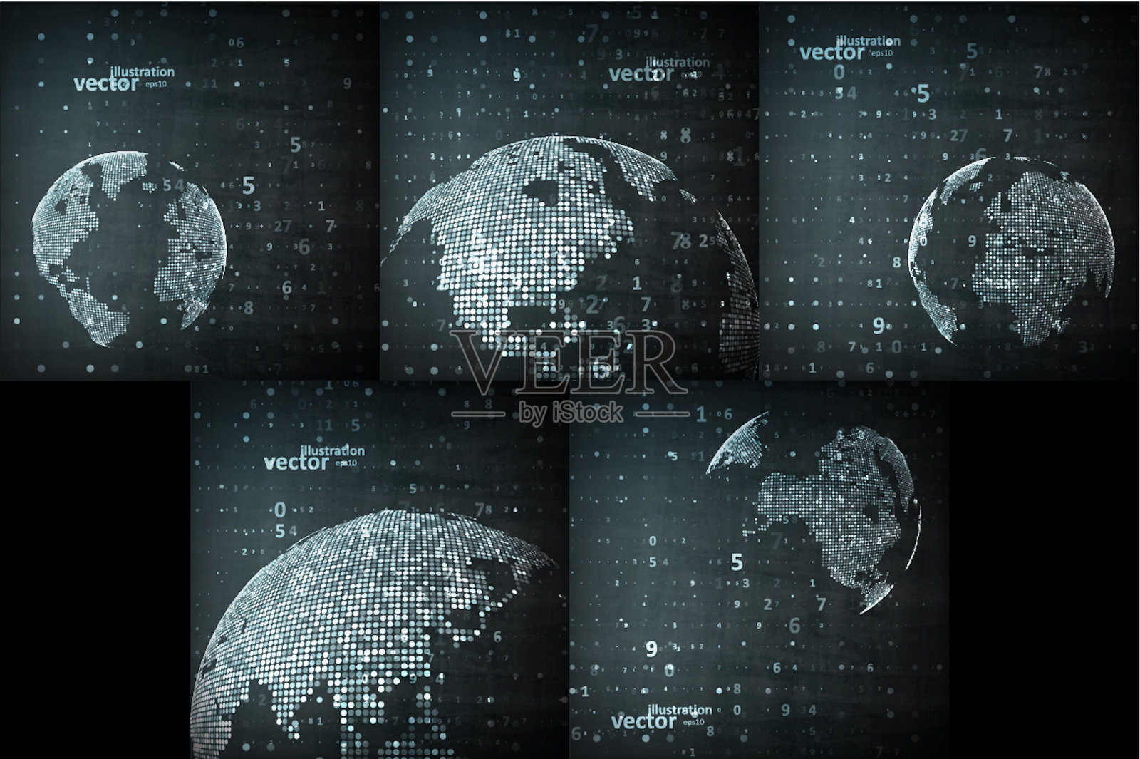 全球科技形象插画图片素材