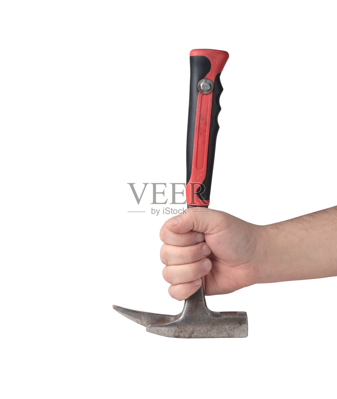 手里拿着一把锤子照片摄影图片