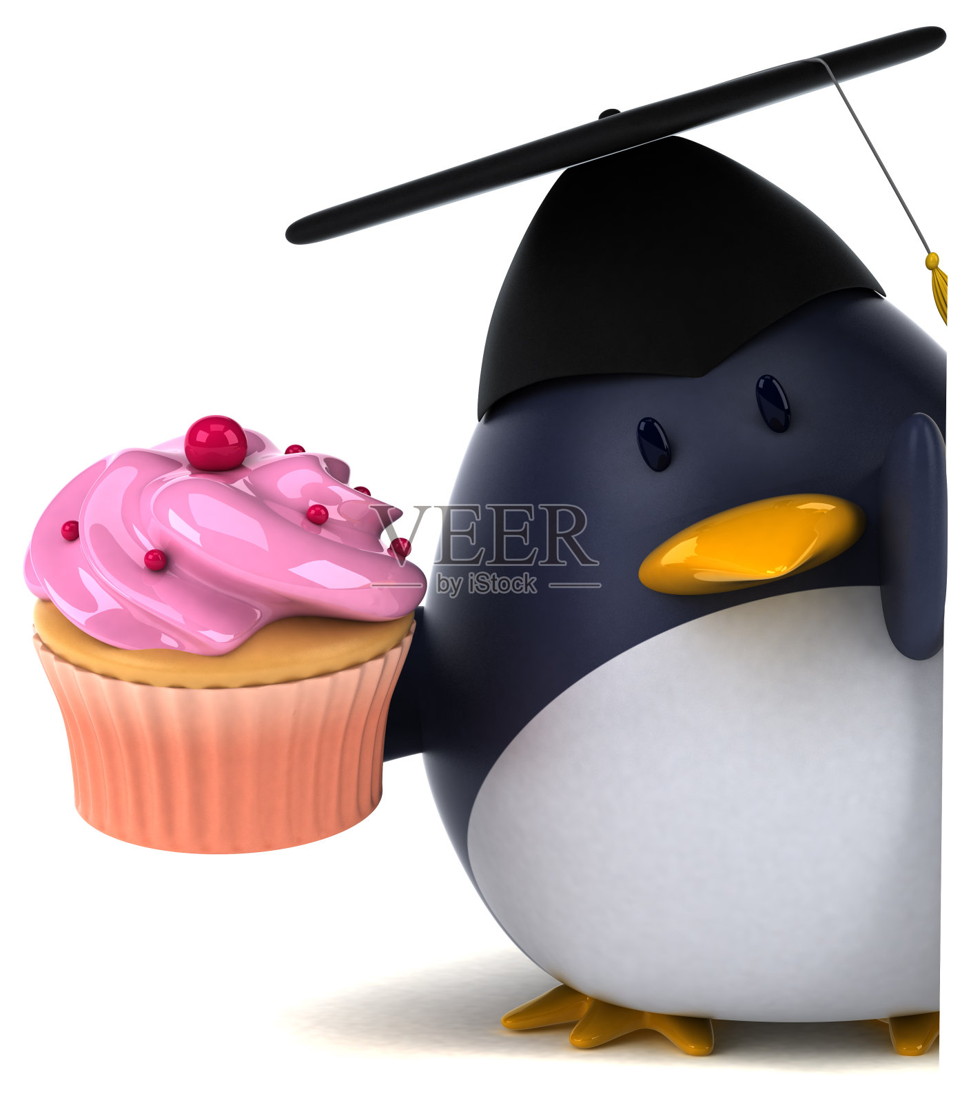 有趣的企鹅- 3D插图照片摄影图片