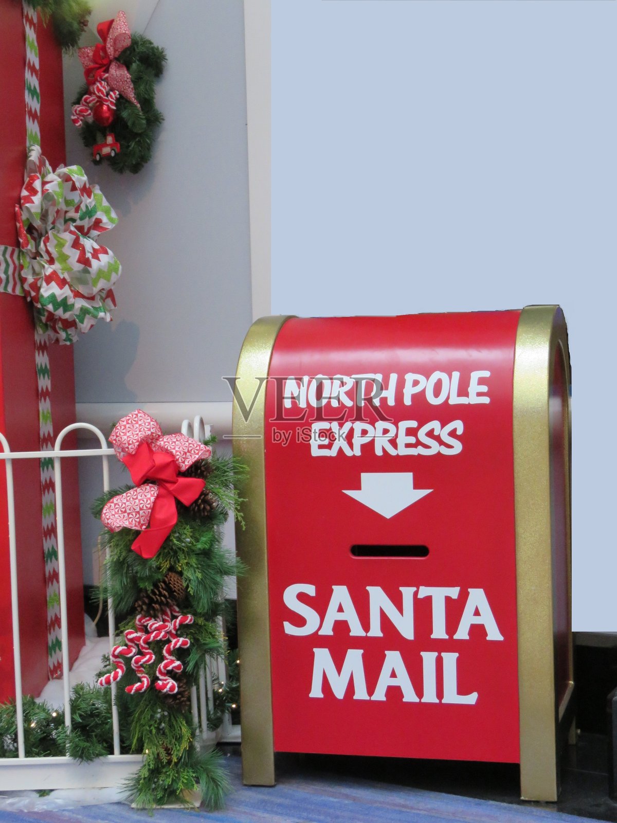 圣诞老人邮箱,复印空间照片摄影图片