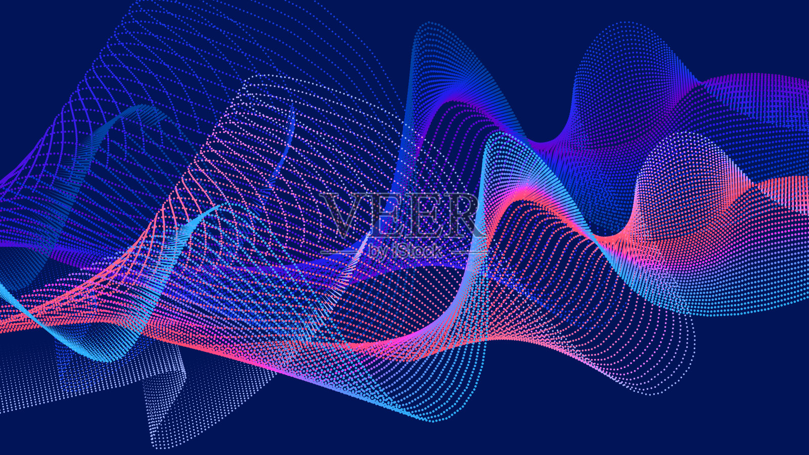 抽象波形式的矢量粒子。每股收益10。插画图片素材