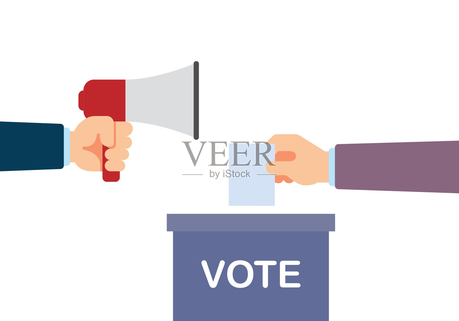 投票插画图片素材