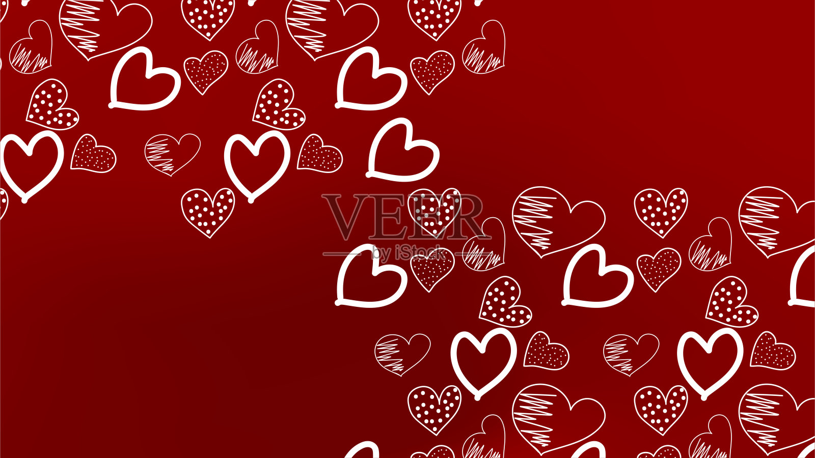 浅红色在黑色矢量布局与甜蜜的心插画图片素材