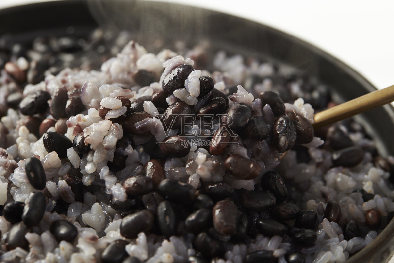 黑豆蒸饭照片摄影图片