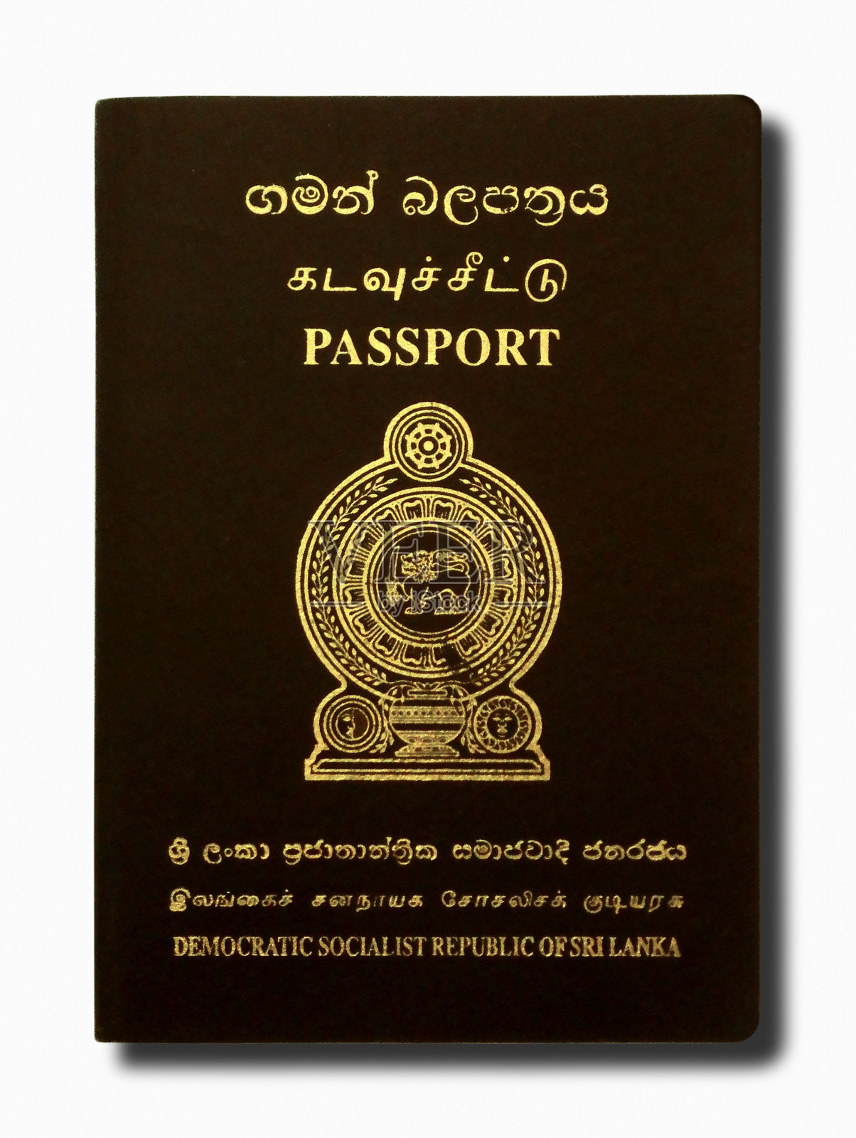 斯里兰卡护照被孤立在白色背景上照片摄影图片