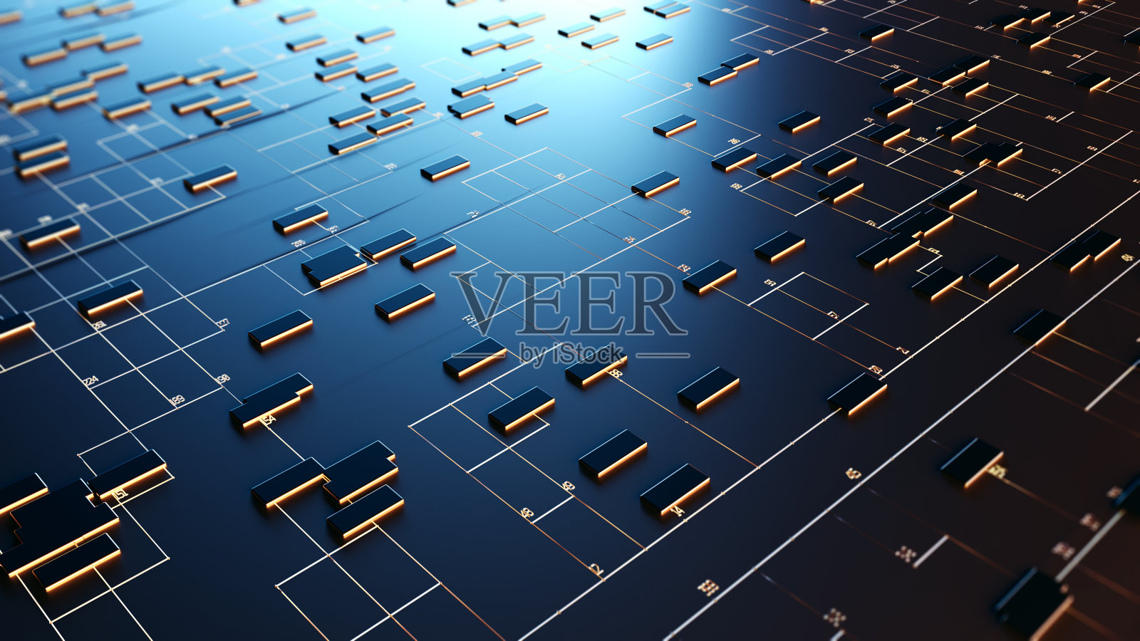 车链网络。三维渲染照片摄影图片