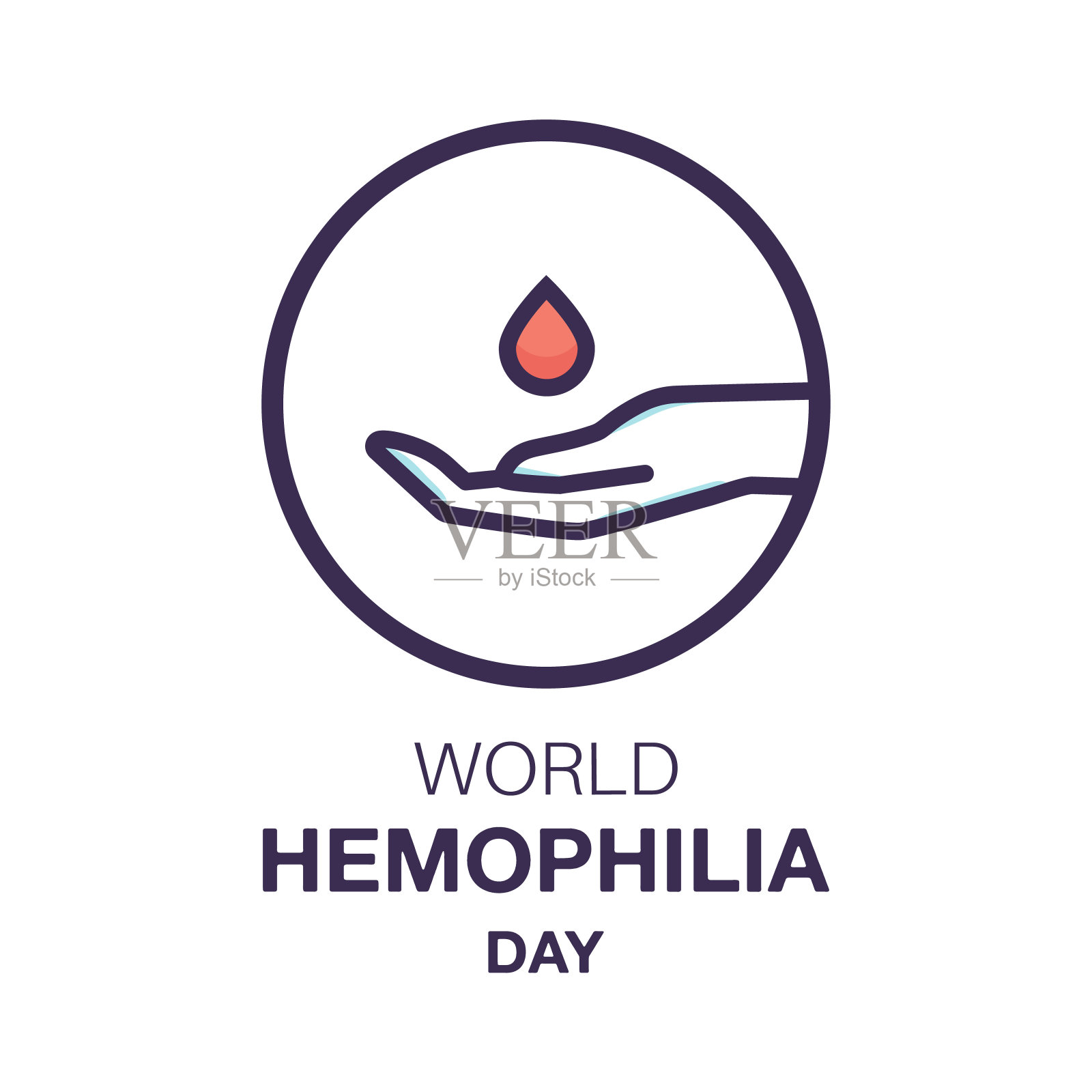 血友病日标志。插画图片素材