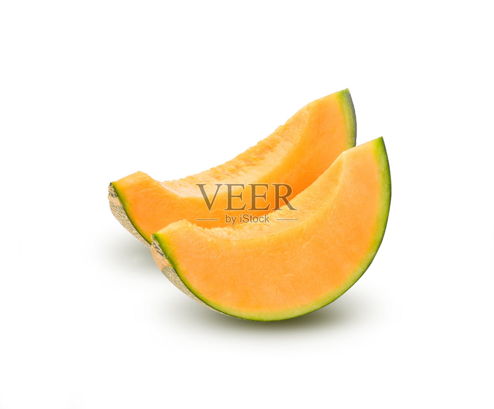 鲜瓜切片,白底照片摄影图片