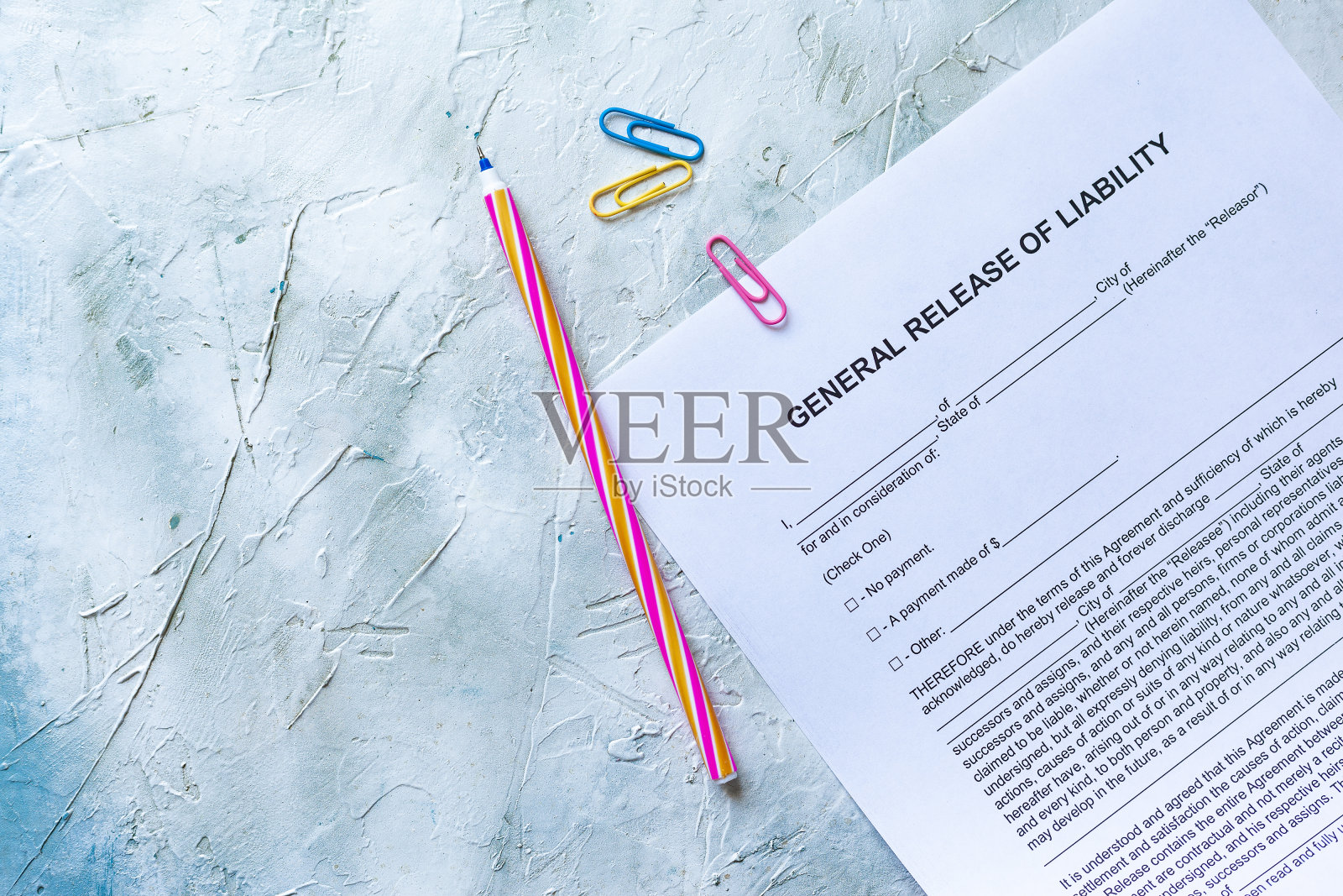 一般免责表格照片摄影图片