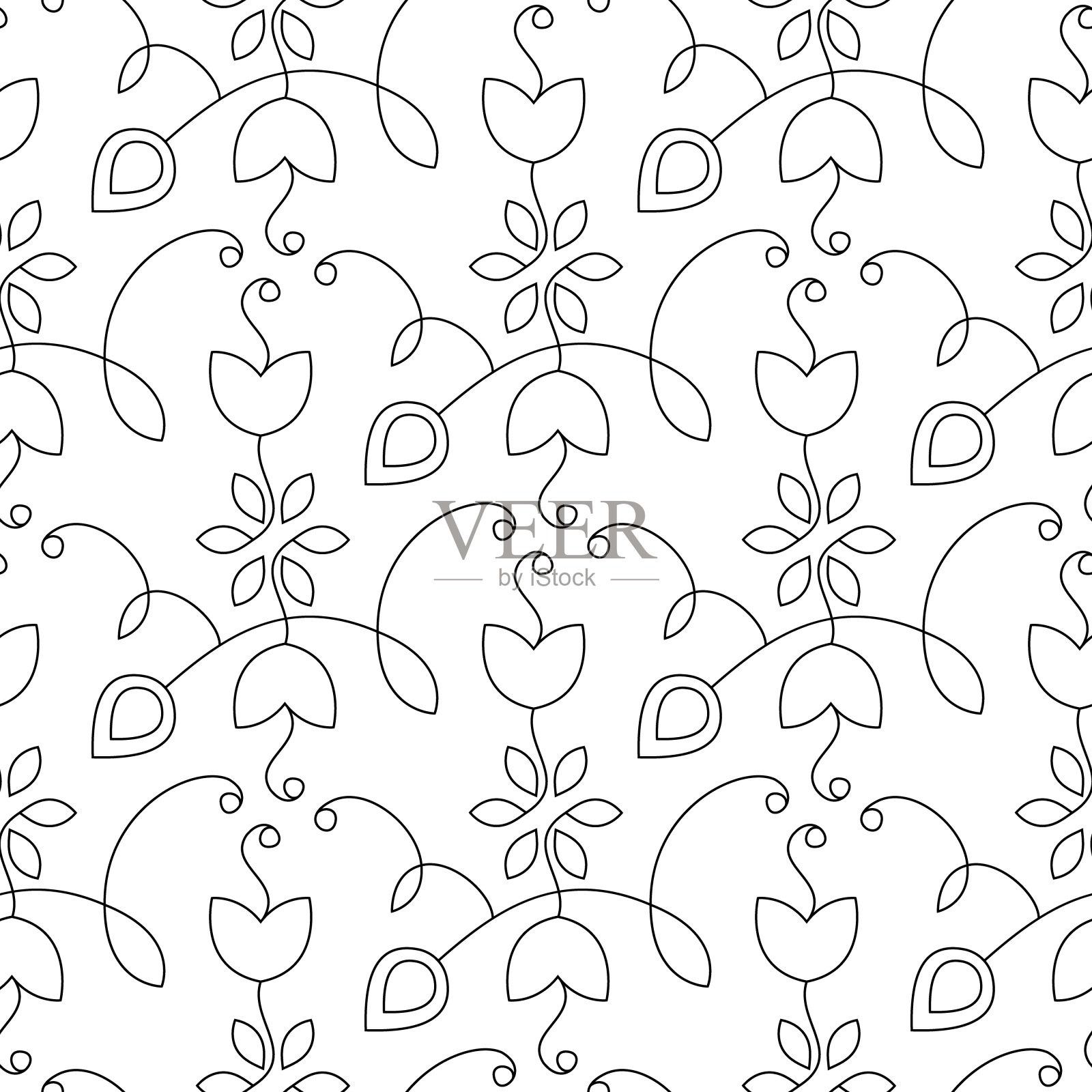 无缝的花卉图案。设计用于纺织、包装、墙纸印刷插画图片素材