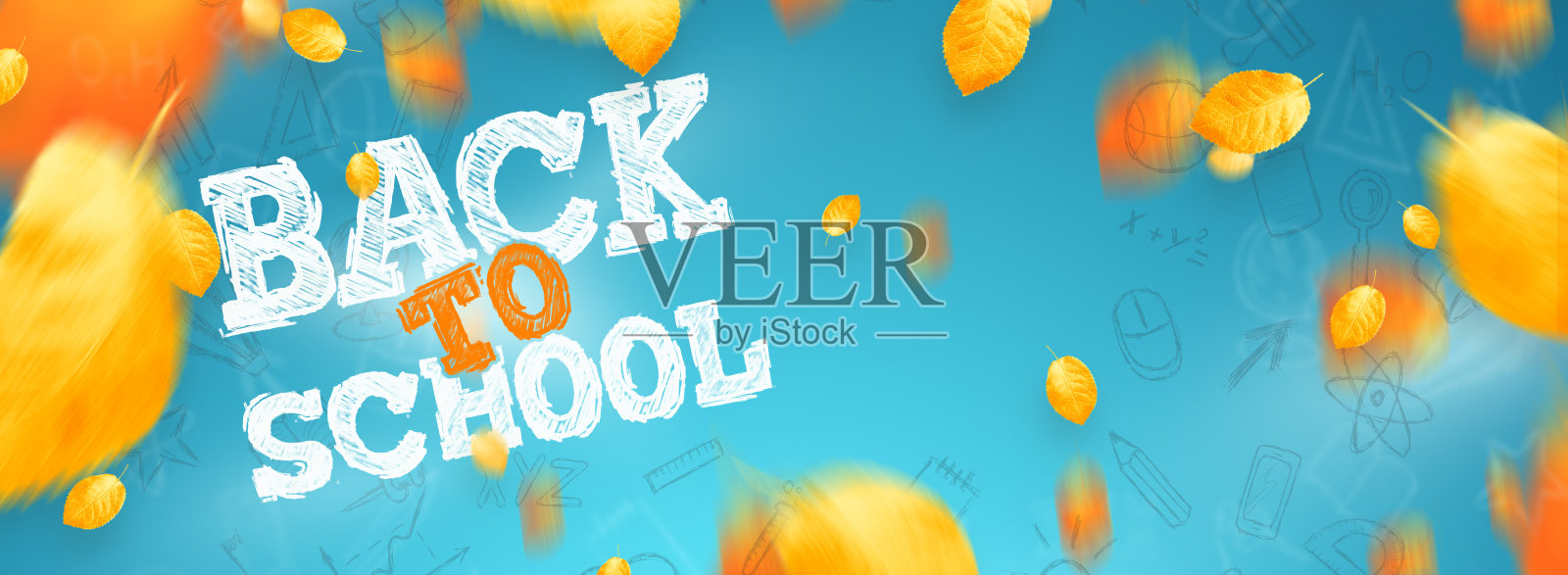 创意背景,题词回归学校,教育元素和空间为背景文本。传单,促销海报,折扣。3D渲染,3D渲染插画图片素材