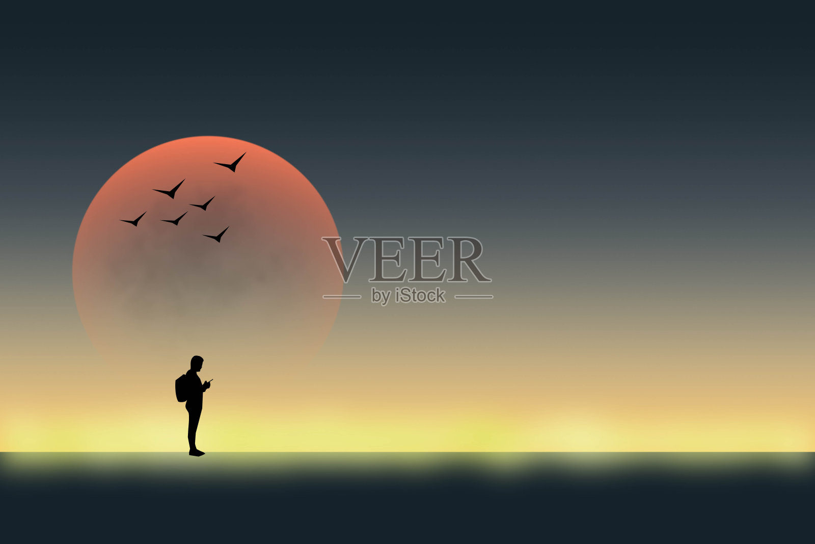 美丽的日落背景暑假照片摄影图片