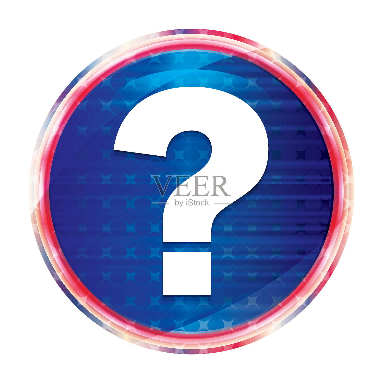 问号图标花式蓝色圆形按钮照片摄影图片