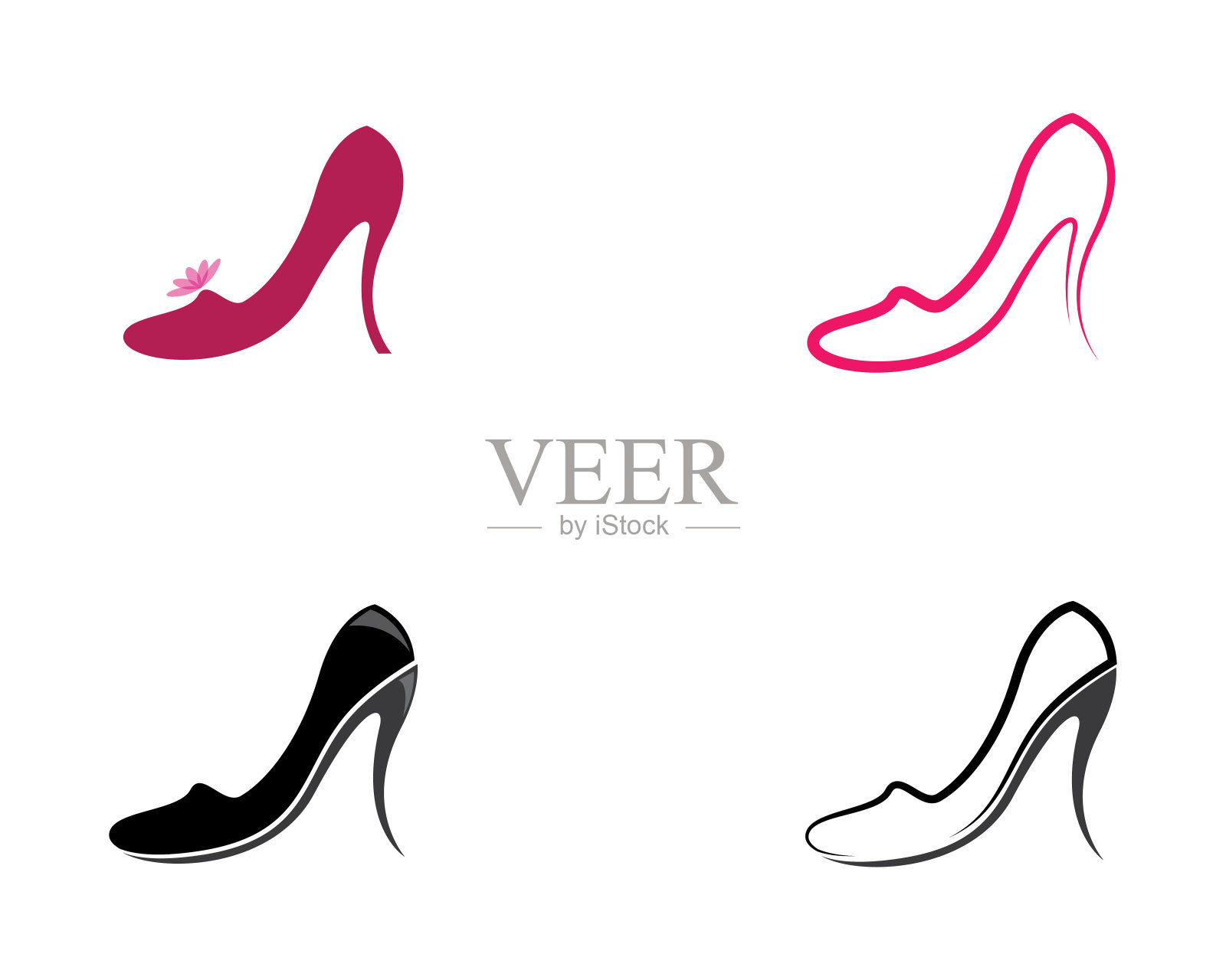 高跟鞋矢量图标插图插画图片素材