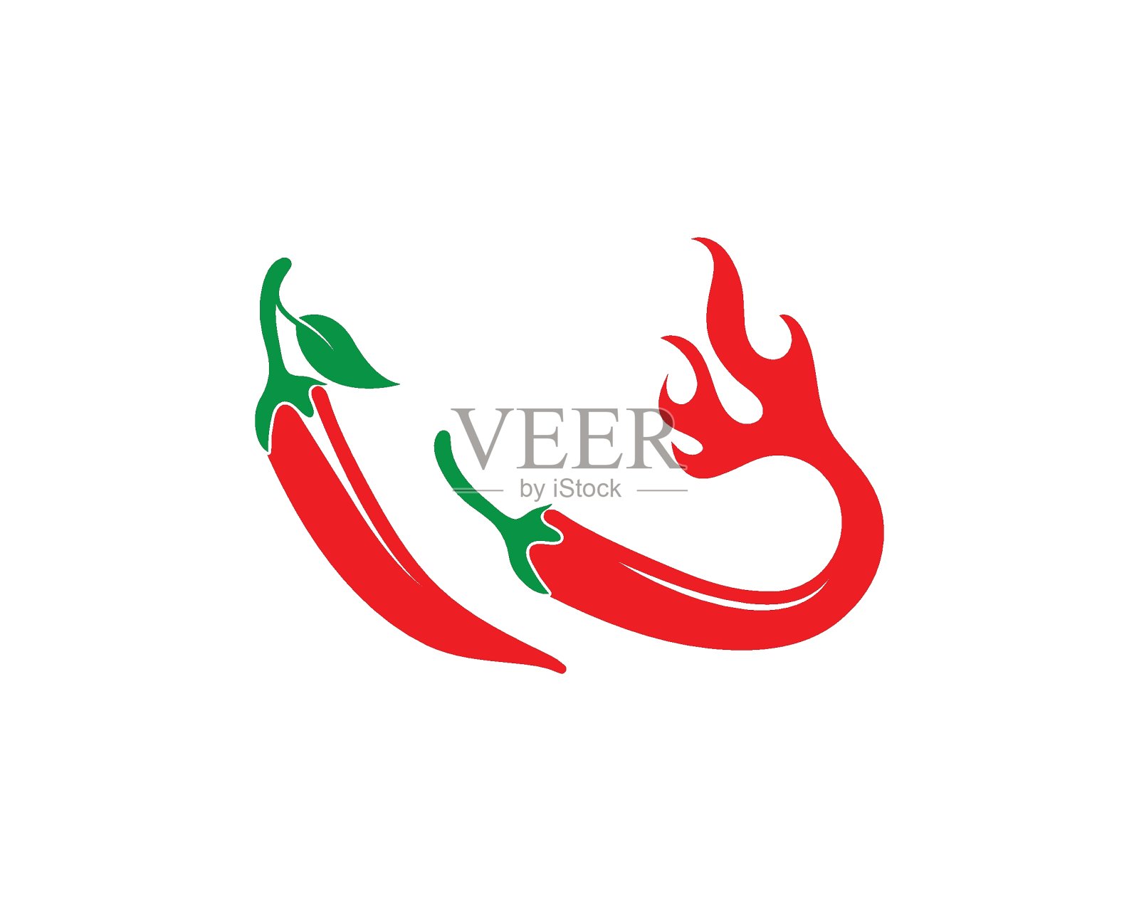 辣椒标识矢量模板设计插画图片素材