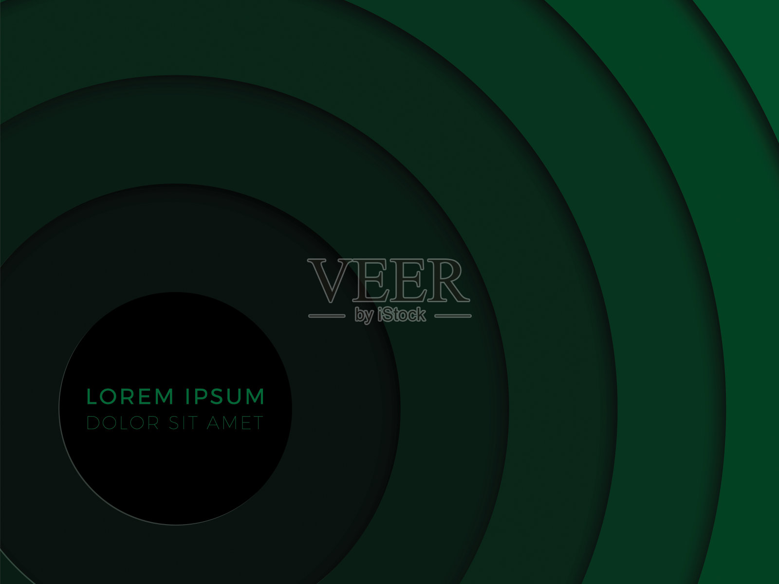 三维几何背景与现实剪纸绿色层。矢量设计布局的介绍,传单,邀请,海报,横幅插画图片素材